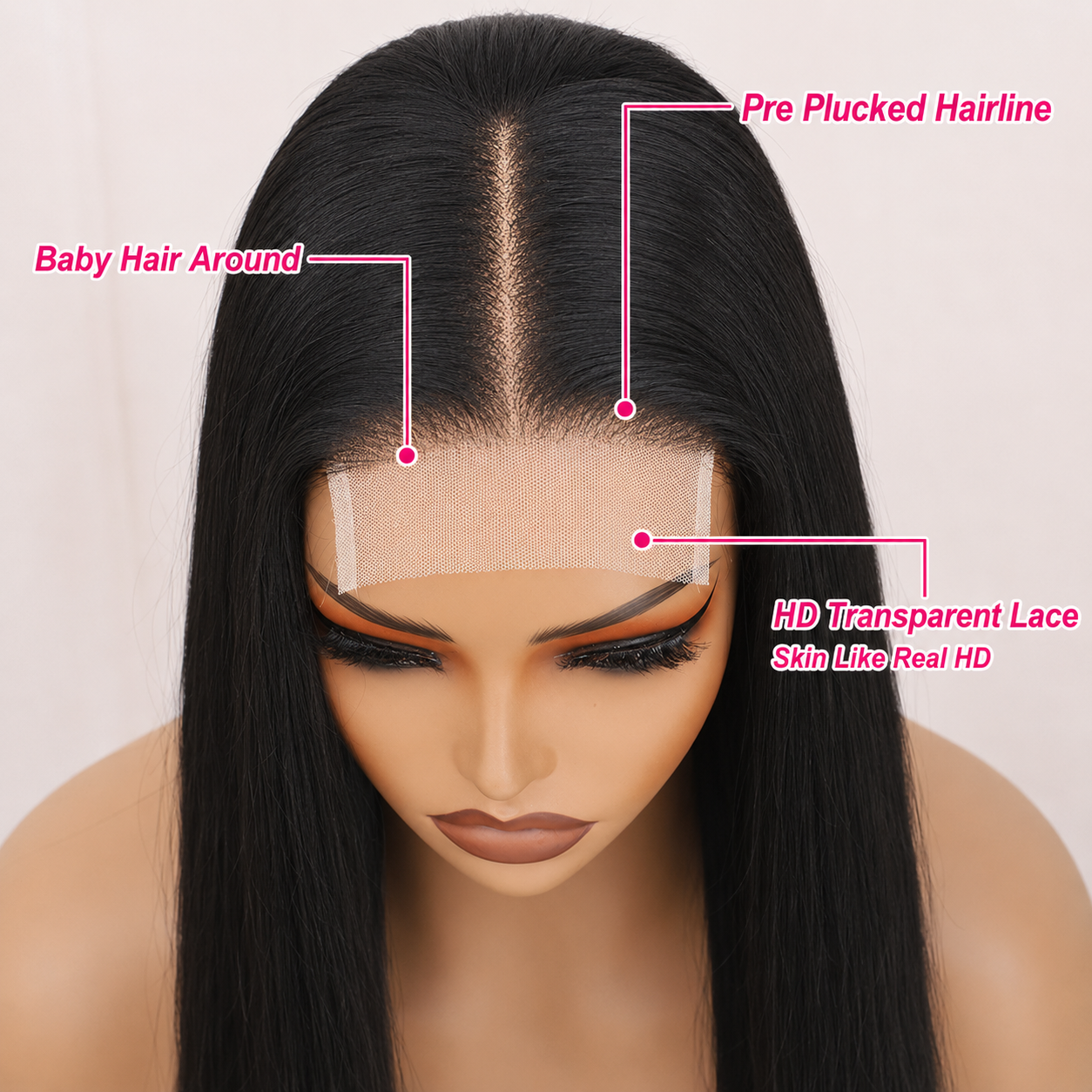 Catrice – 4x4 Closure Glueless Premium Human Hair Blend Wig-Wig-Blessedluv.com-Brazilianweave.com