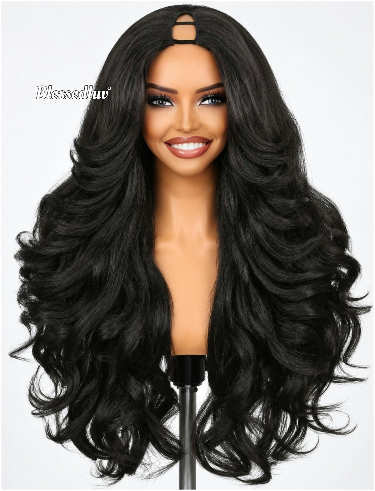 Kayra – Textured V-Part Wig Premium Human Hair Blend Wig