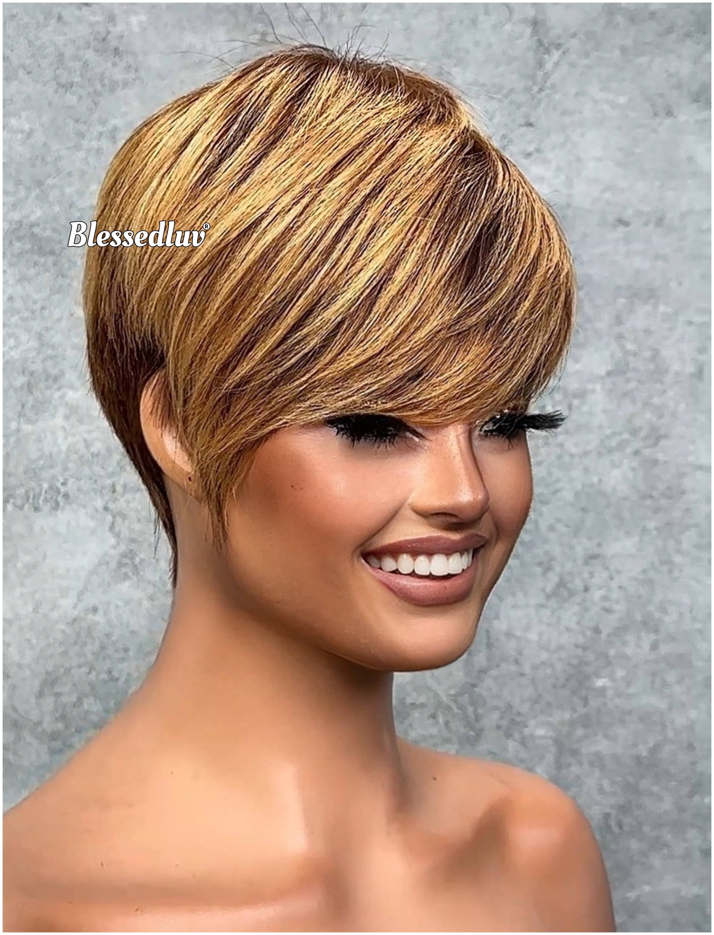 Zabrina – Pixie Cut No Lace Glueless, Ready to Wear-Blessedluv.com-Brazilianweave.com