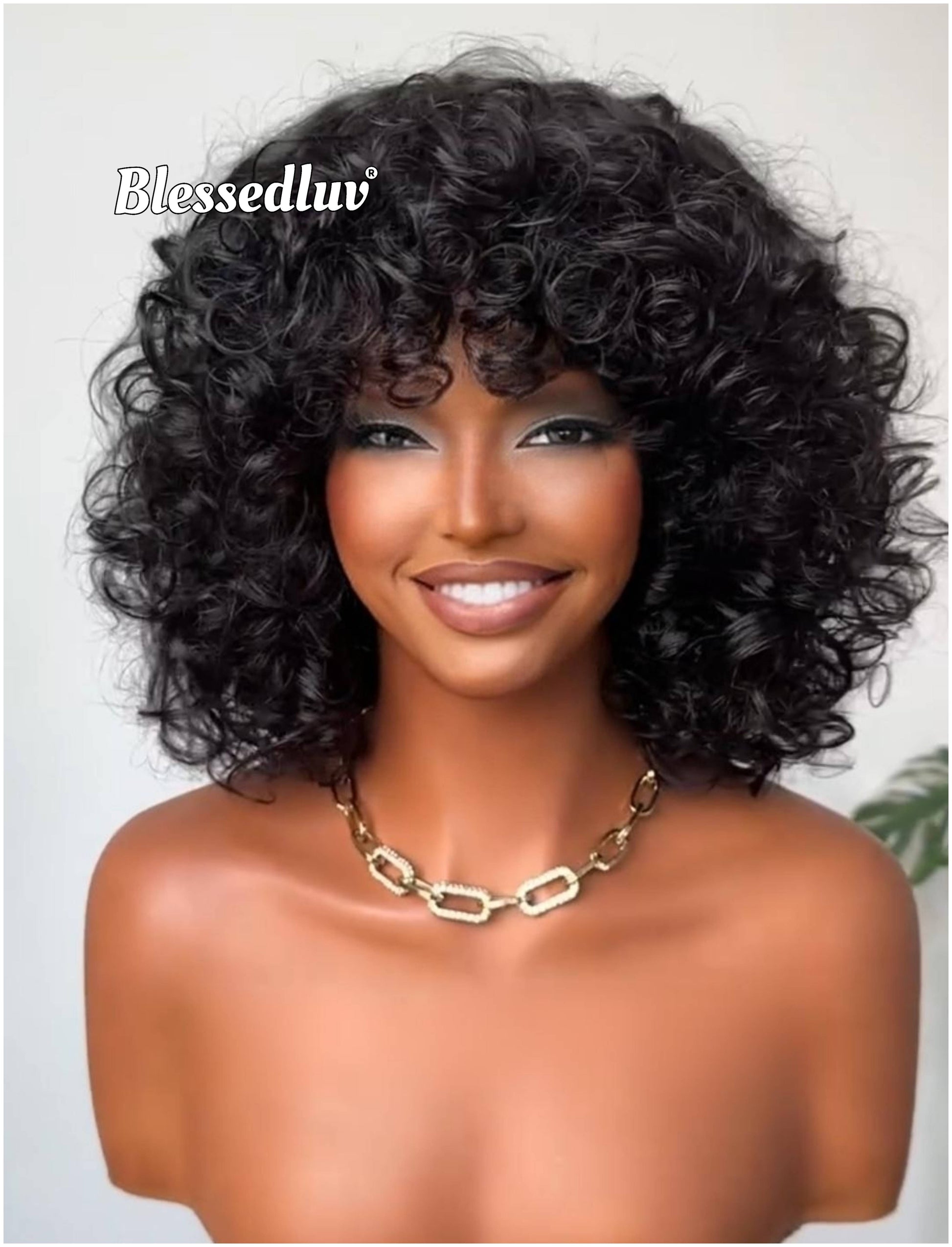 Sade - Glueless curly Bangs Wear & Go Wig-Wig-Blessedluv.com-Brazilianweave.com