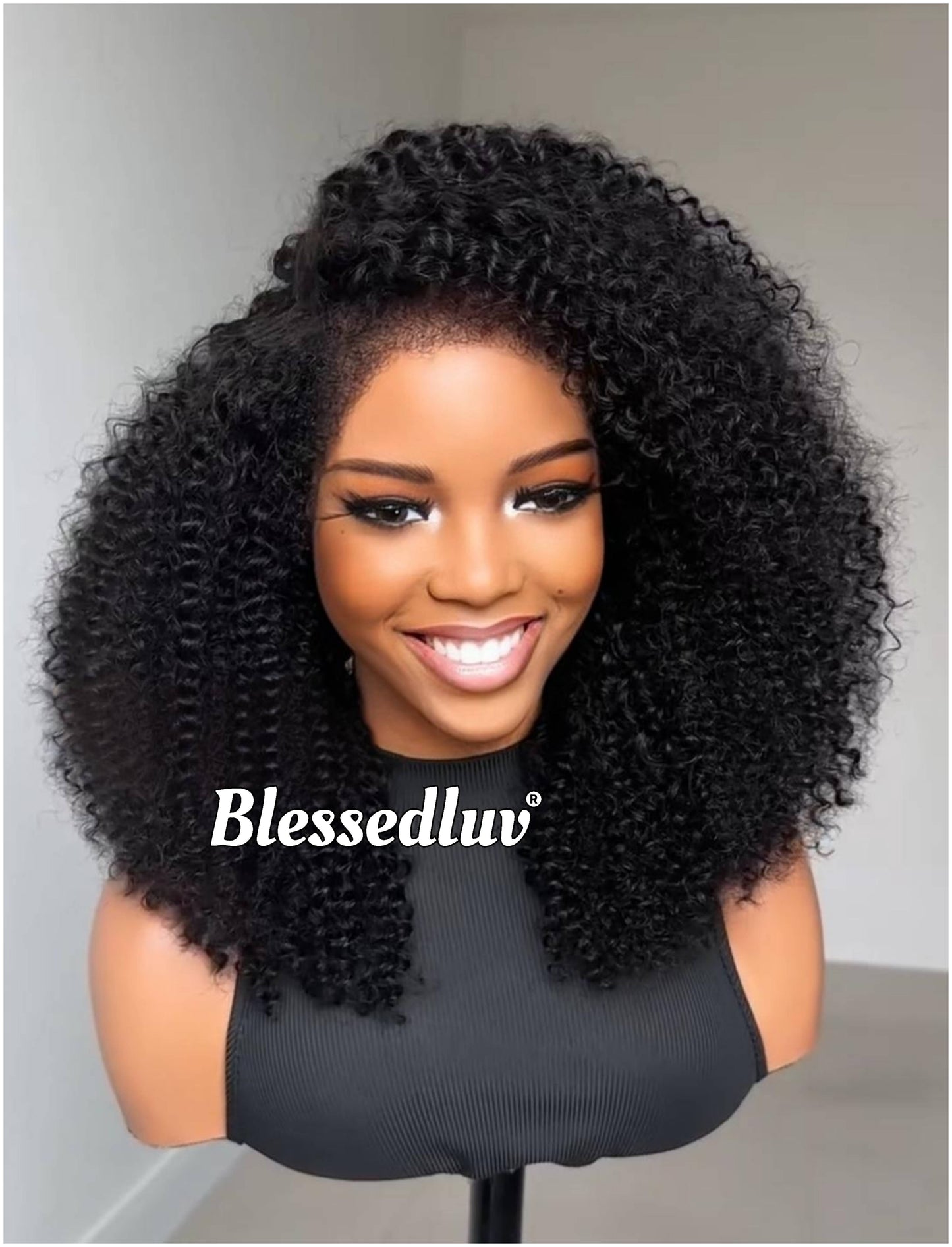 Amara - 4c Texture Ventilated Afro Kinky Curly Frontal Wig-Blessedluv.com-Brazilianweave.com