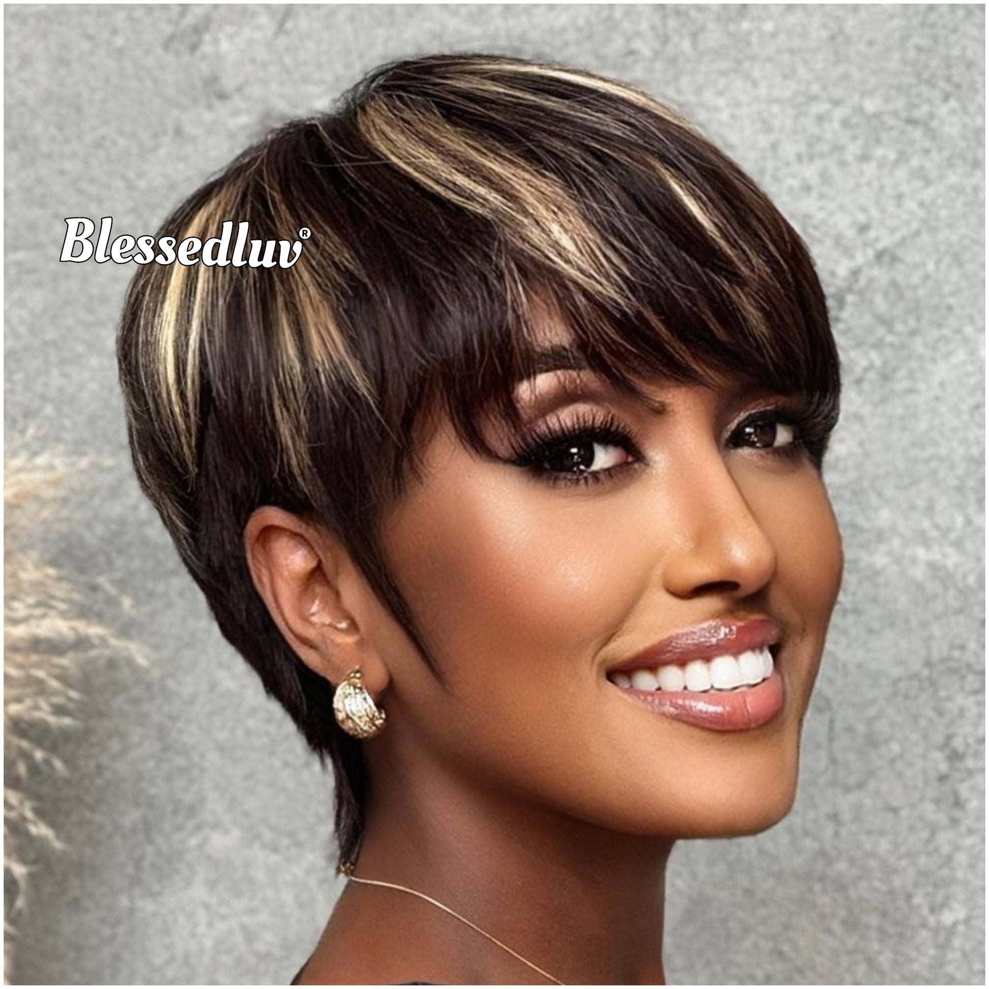 Karina – Pixie Cut No Lace Glueless, Ready to Wear-Blessedluv.com-Brazilianweave.com