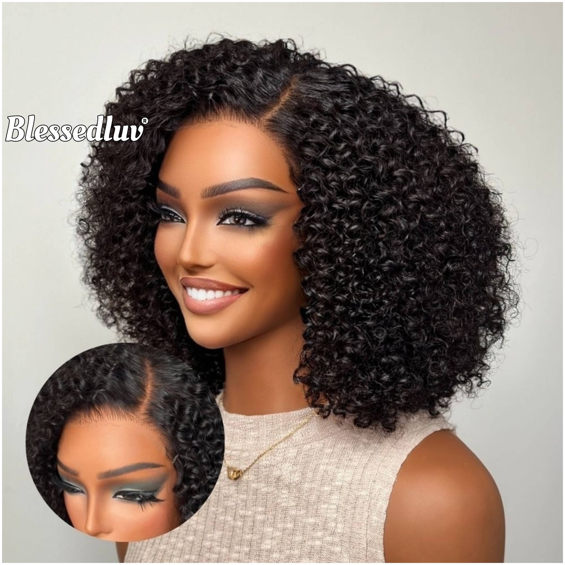 Ayisha - Curly Texture Ventilated Glueless-Blessedluv.com-Brazilianweave.com