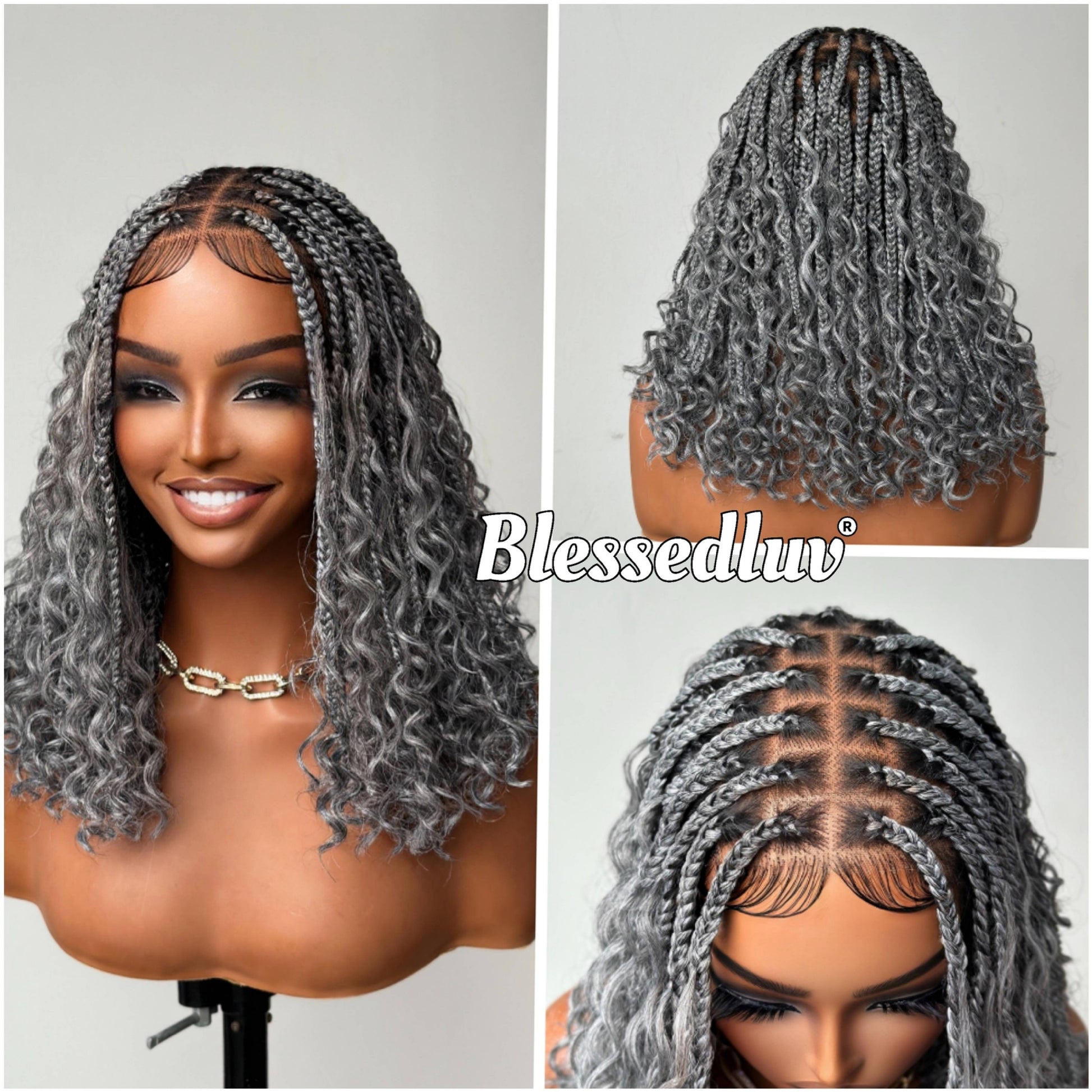 - Salt & Pepper Boho Knotless Braids Full Lace-Wig-Blessedluv.com-Brazilianweave.com