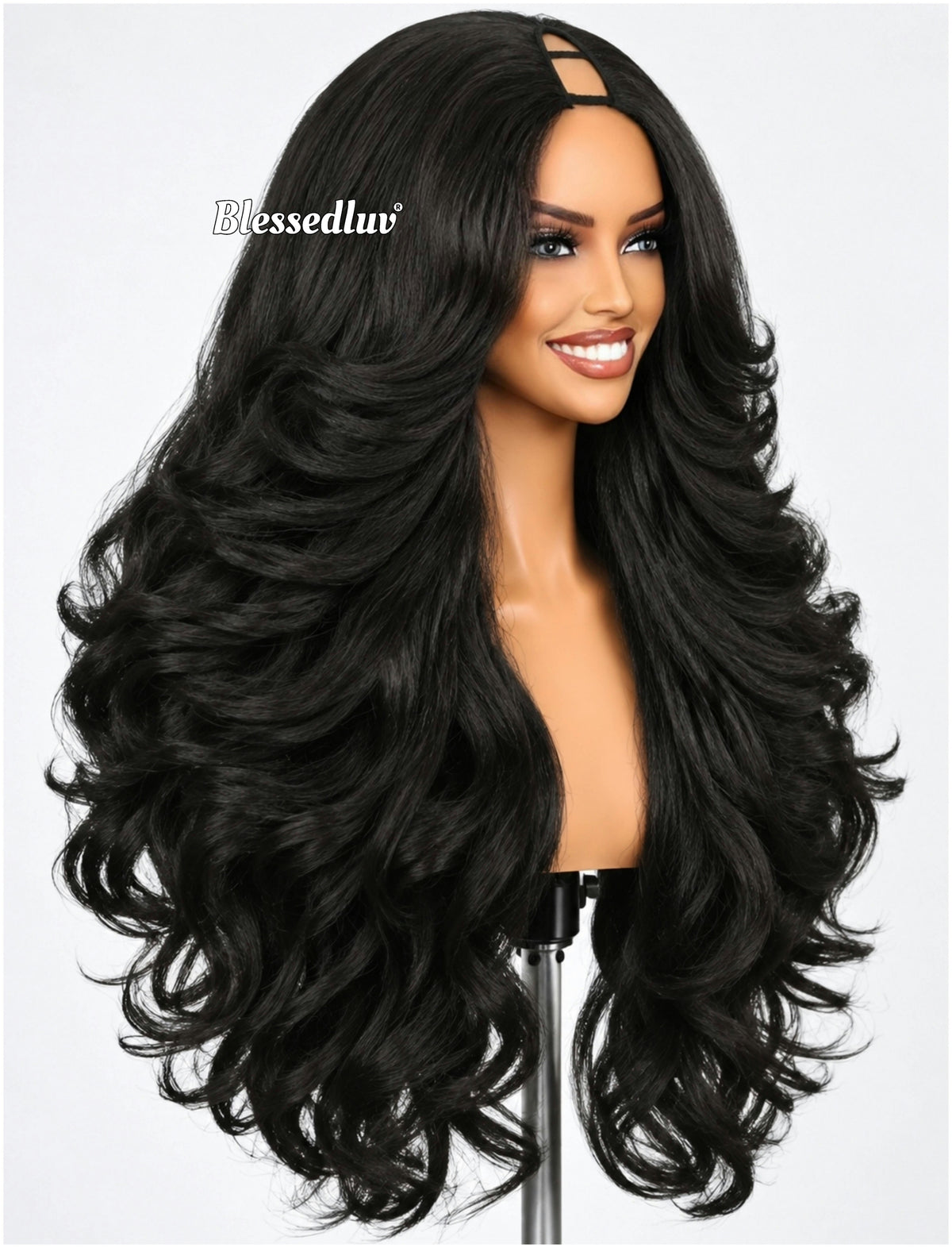 Kayra – Textured V-Part Wig Premium Human Hair Blend Wig