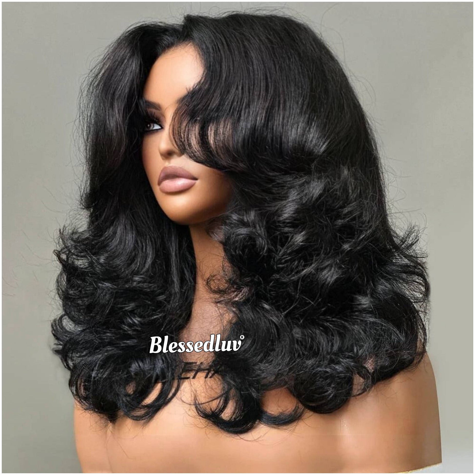 Zainab – Blowout Glueless Layered HD Closure Lace Wig, Ready to Wear-Blessedluv.com-Brazilianweave.com