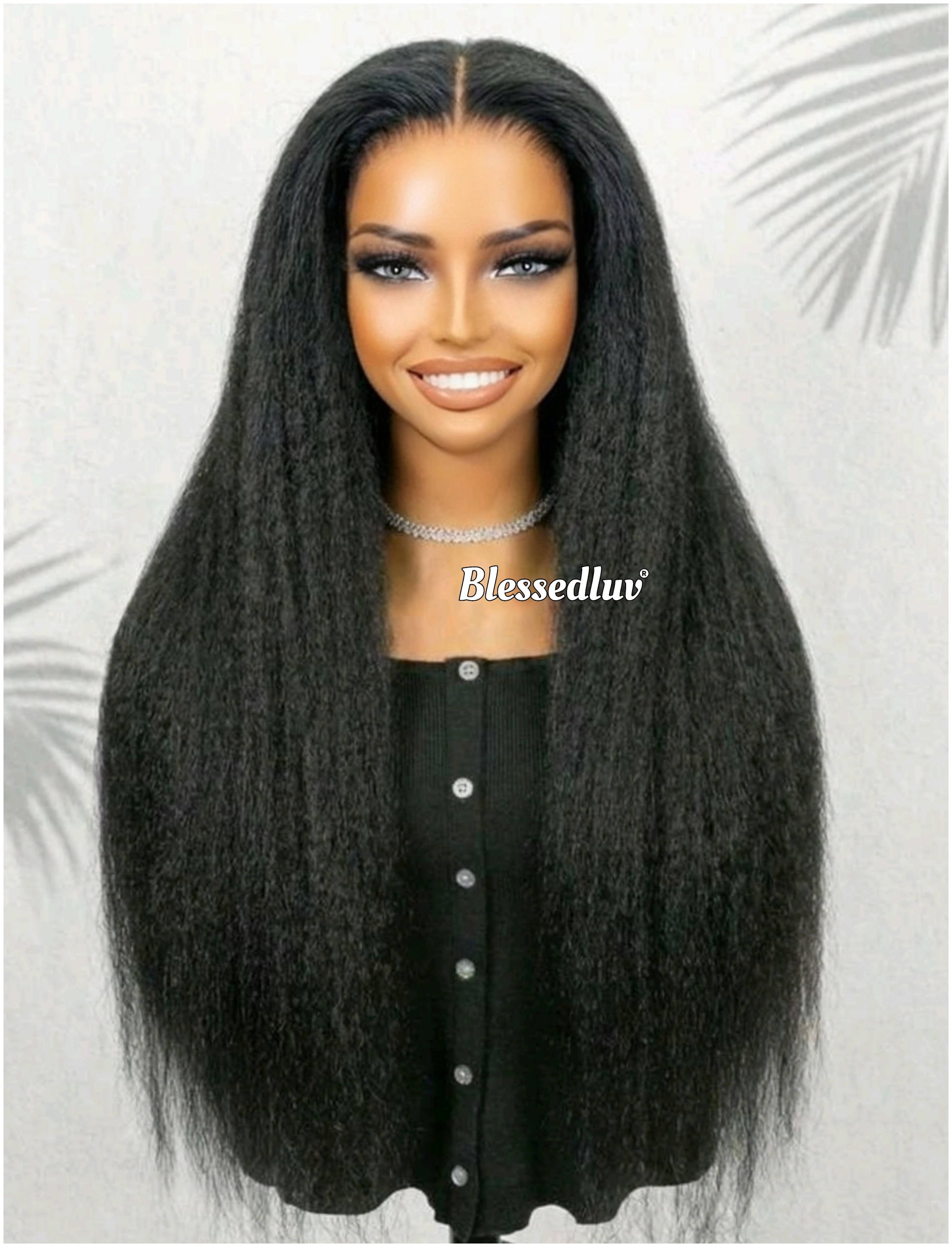 Adriana - Kinky Yaki Textured Glueless Wig-Blessedluv.com-Brazilianweave.com