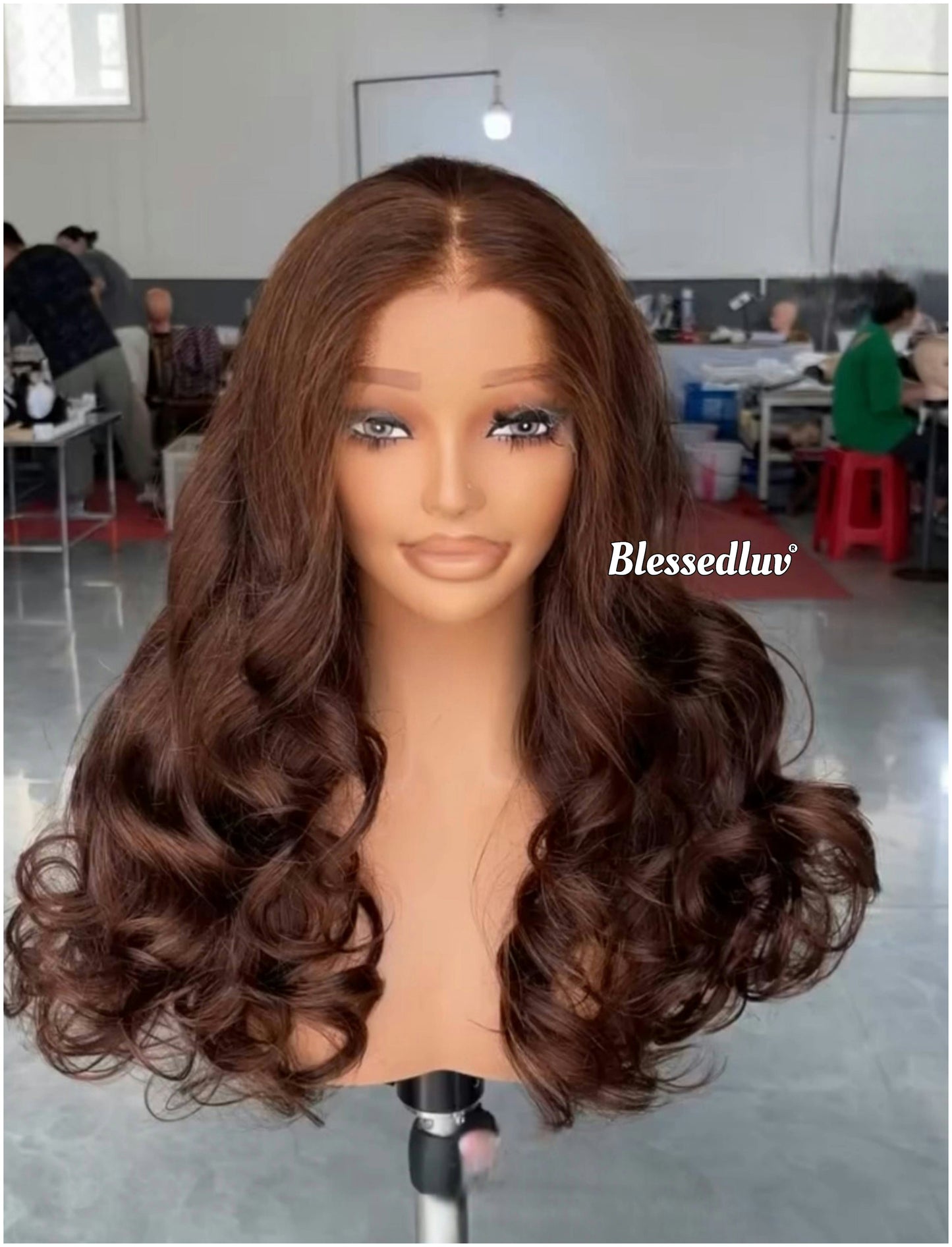 Brooks – Chocolate Shade Custom Wig | Choose Lagos or Standard Hairline-Wig-Blessedluv.com-Brazilianweave.com