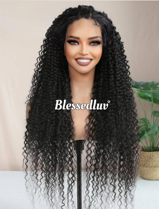 Grace – £57 Kinky Human Blend Synthetic Lace Wig-Wig-Blessedluv.com-Brazilianweave.com