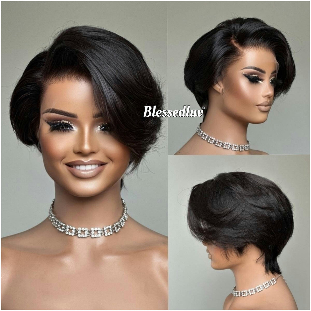 Happer – Classic Pixie Cut Glueless Frontal Wig-Blessedluv.com-Brazilianweave.com