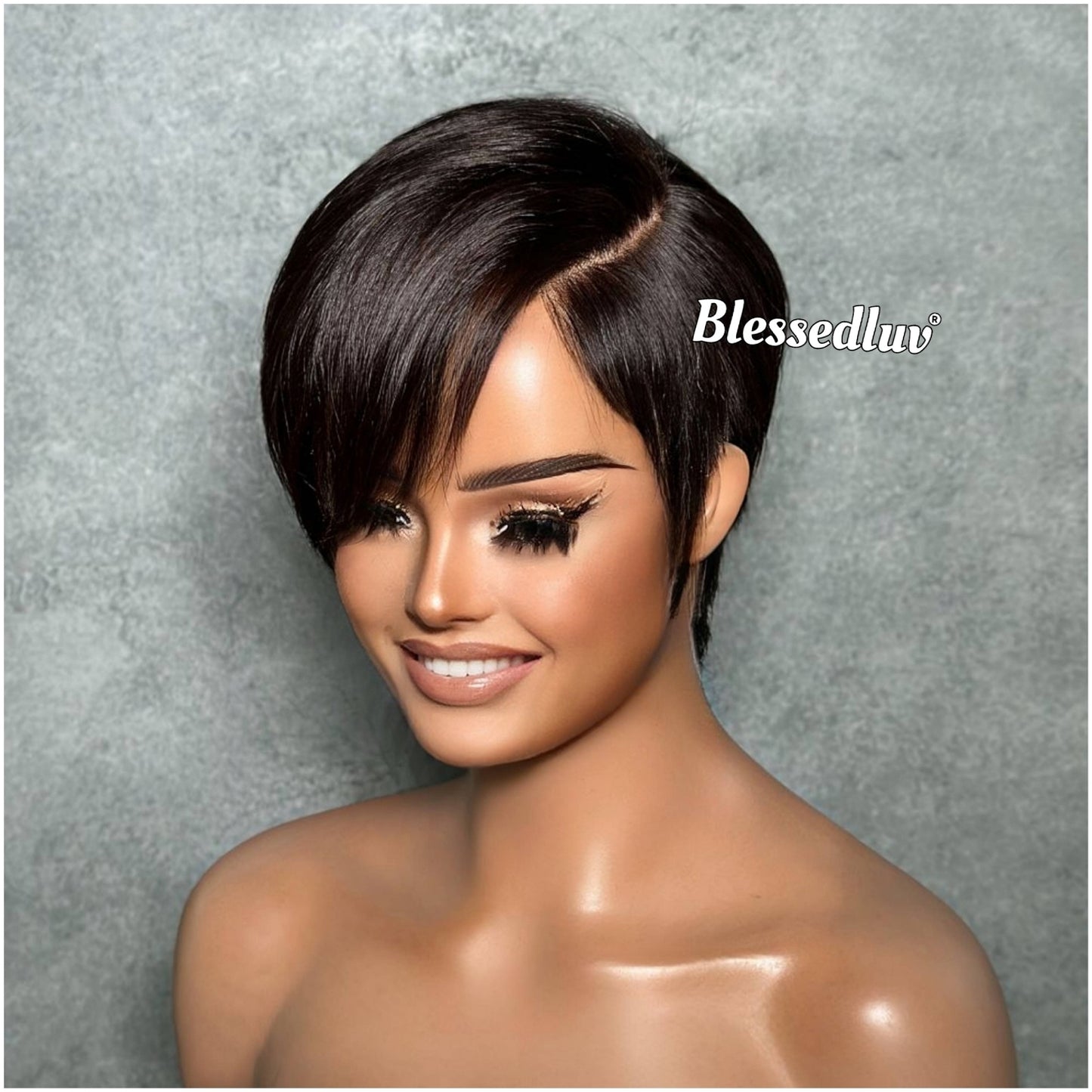 Kelly – Pixie Cut Glueless Full Lace Wig, Ready to Wear-Blessedluv.com-Brazilianweave.com