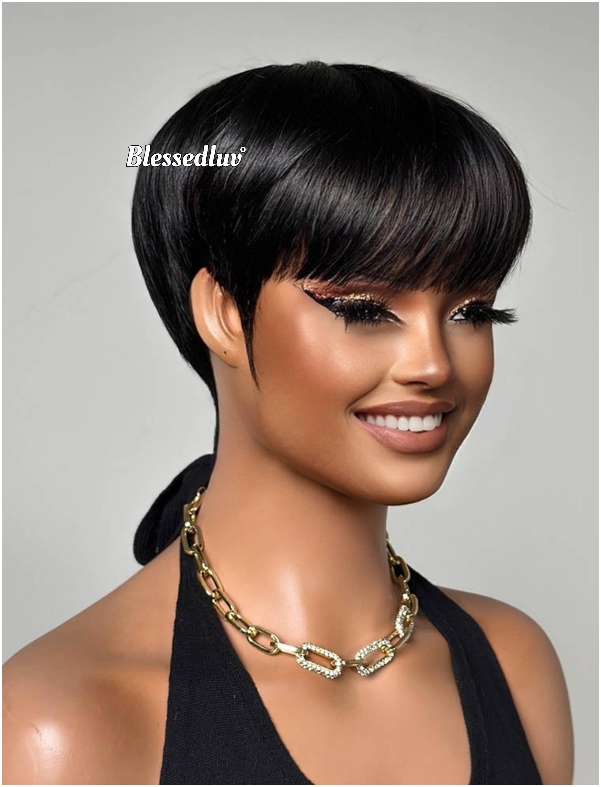 Tasann – Pixie Cut No Lace Glueless, Ready to Wear-Blessedluv.com-Brazilianweave.com