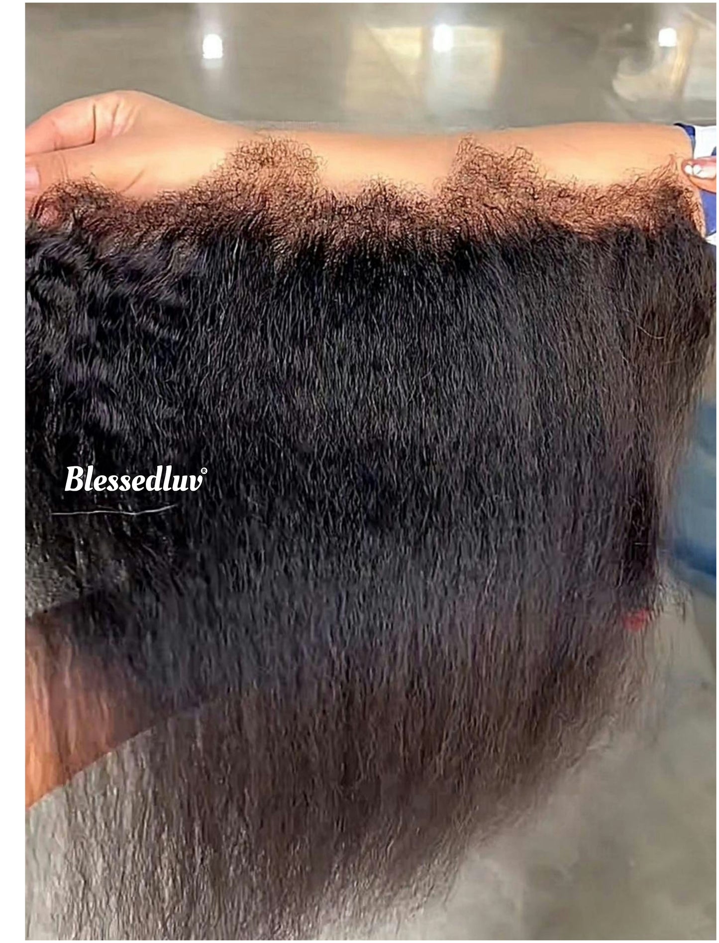 4C Edges Textured Straight Lagos & M Shape Hairline 13x4 Lace Frontal