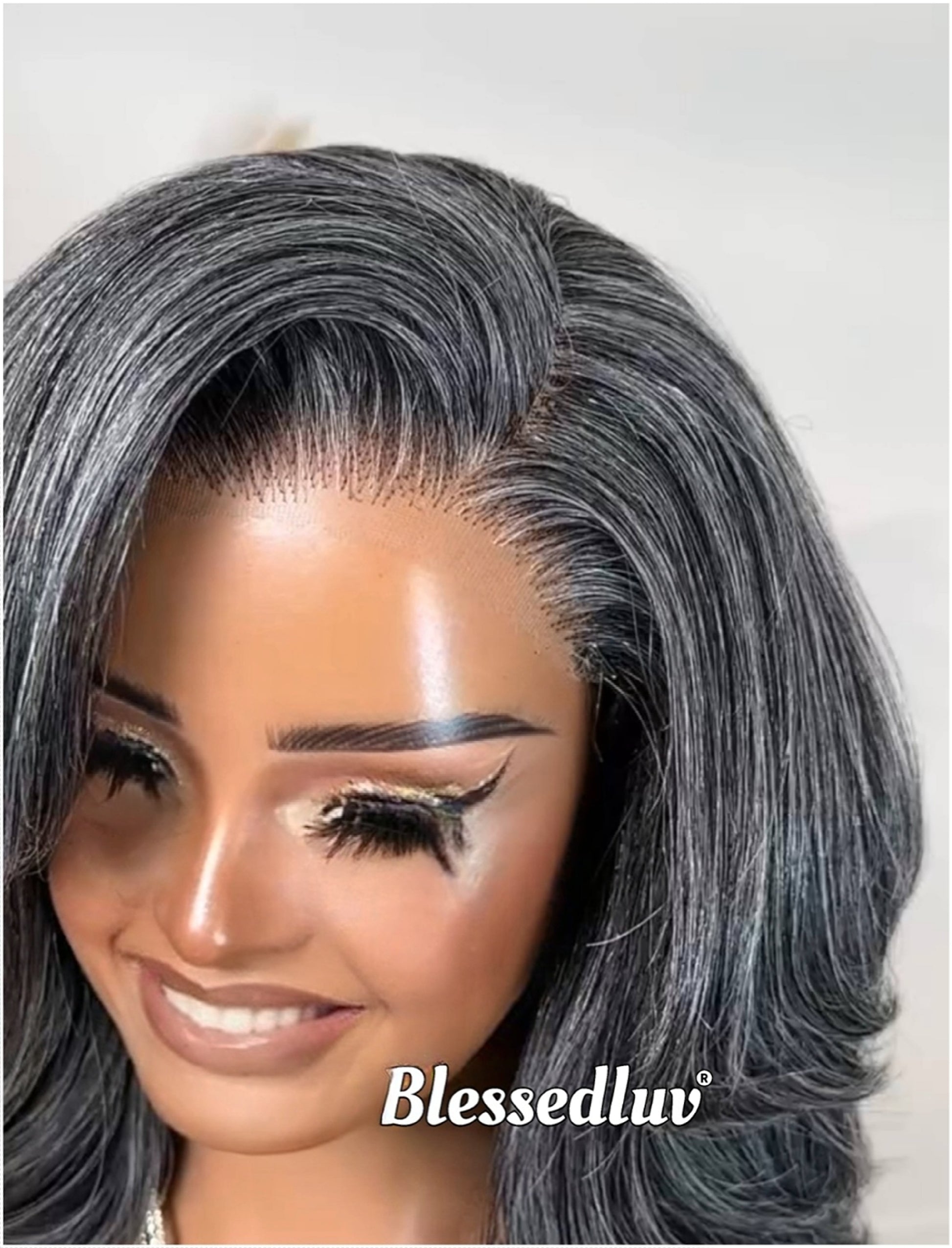 Evelyn - Elegant Salt & Pepper Grey HD Lace Wig – Layered, Glueless-Blessedluv.com-Brazilianweave.com