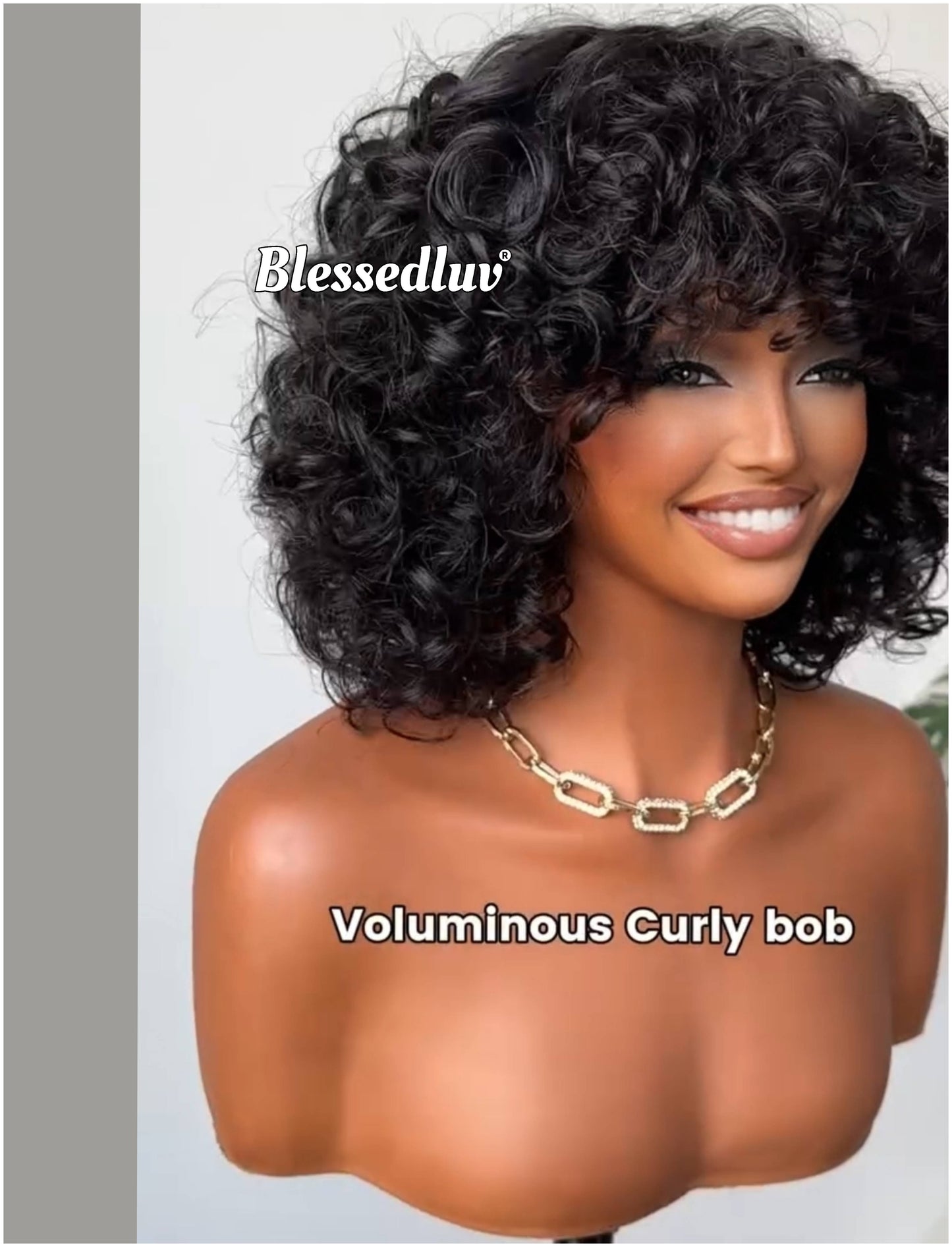 Sade - Glueless curly Bangs Wear & Go Wig-Wig-Blessedluv.com-Brazilianweave.com