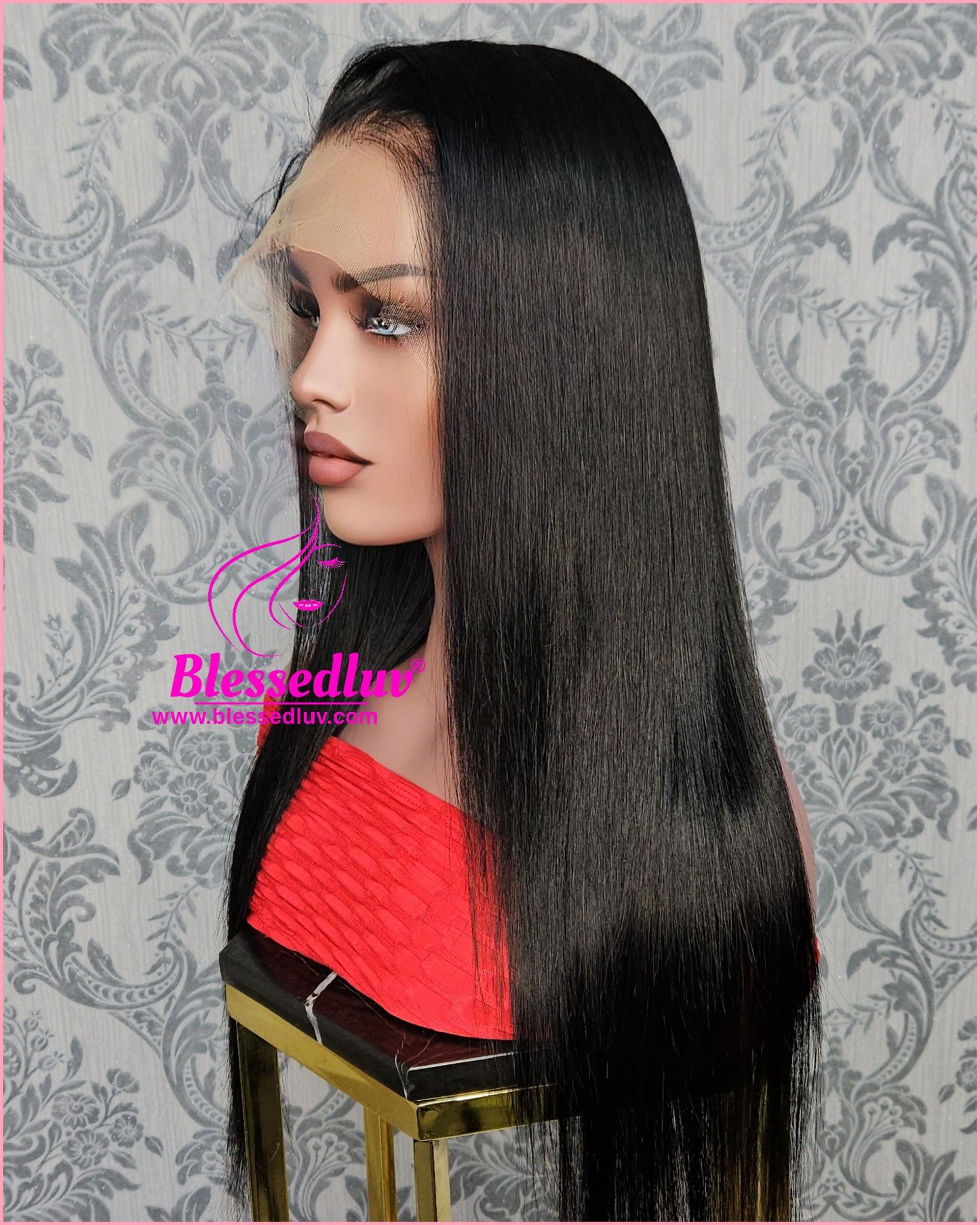 Rosa - Colour #1 HD Lace Frontal Straight Glueless Wig-Wig-Blessedluv.com-Brazilianweave.com