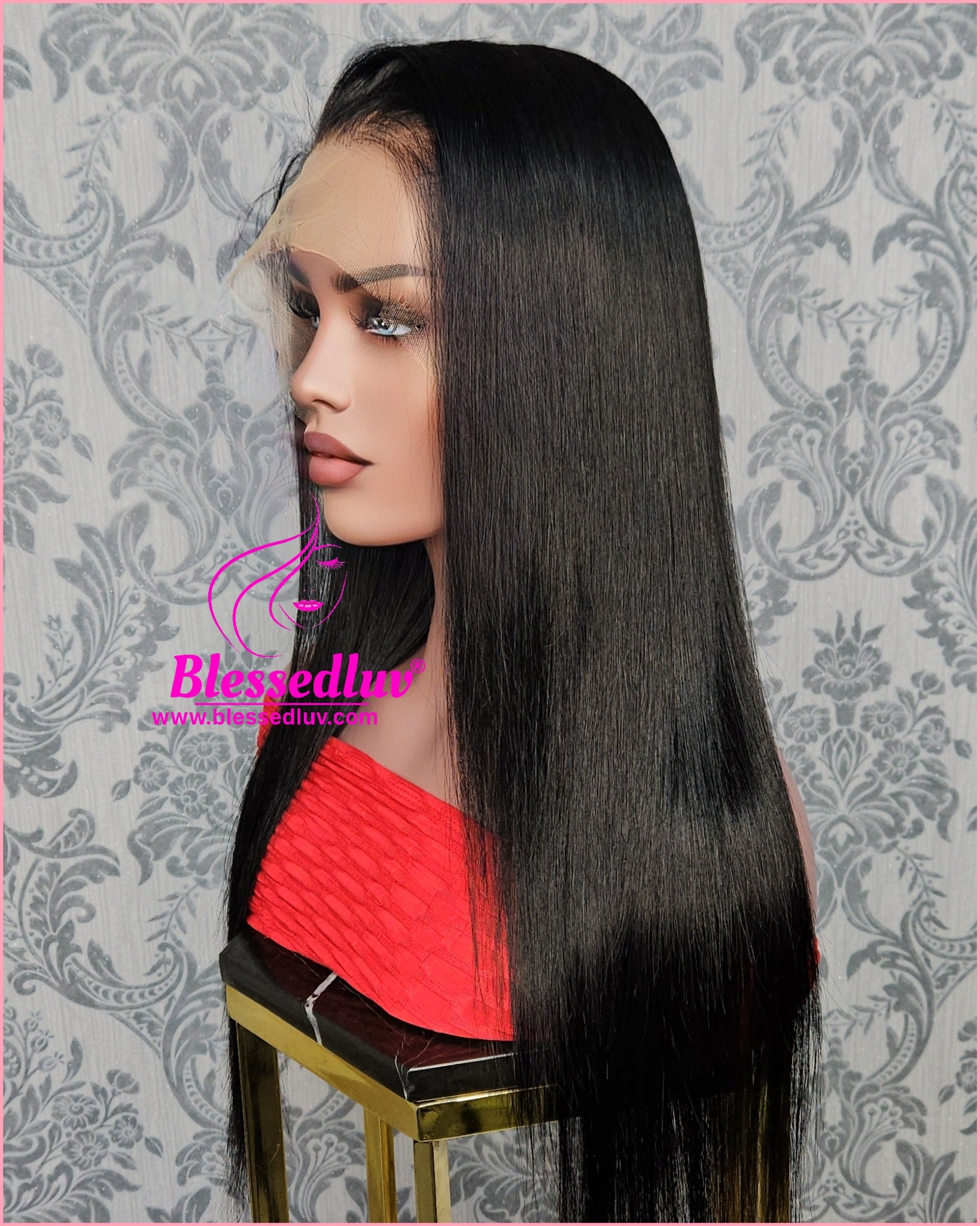 Rosa - Colour #1 HD Lace Frontal Straight Glueless Wig-Wig-Blessedluv.com-Brazilianweave.com