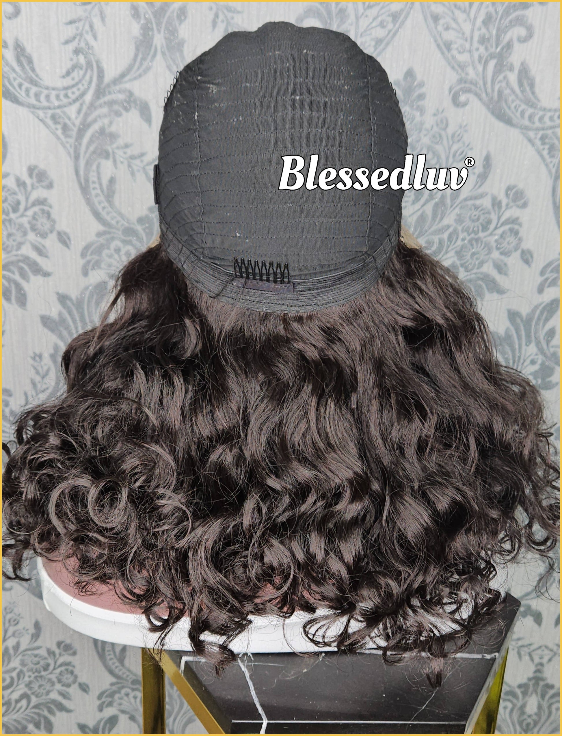 Abi – Yaki Curly Human Blend Synthetic Lace Wig-Wig-Blessedluv.com-Brazilianweave.com