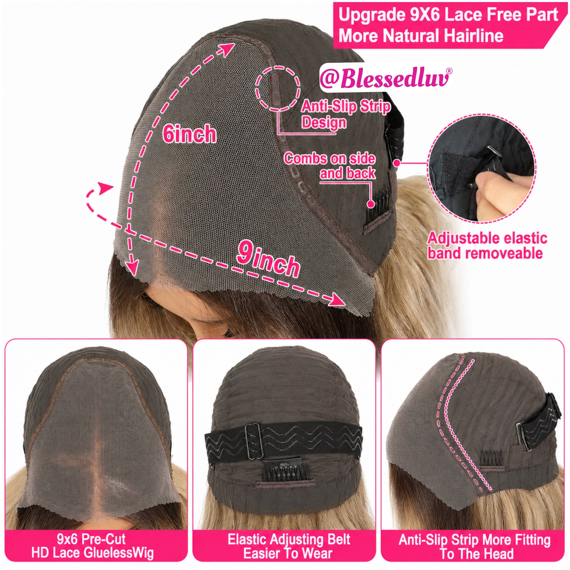 Aaliyah – 9x6 Premium Human Hair Blend Wig-Wig-Blessedluv.com-Brazilianweave.com