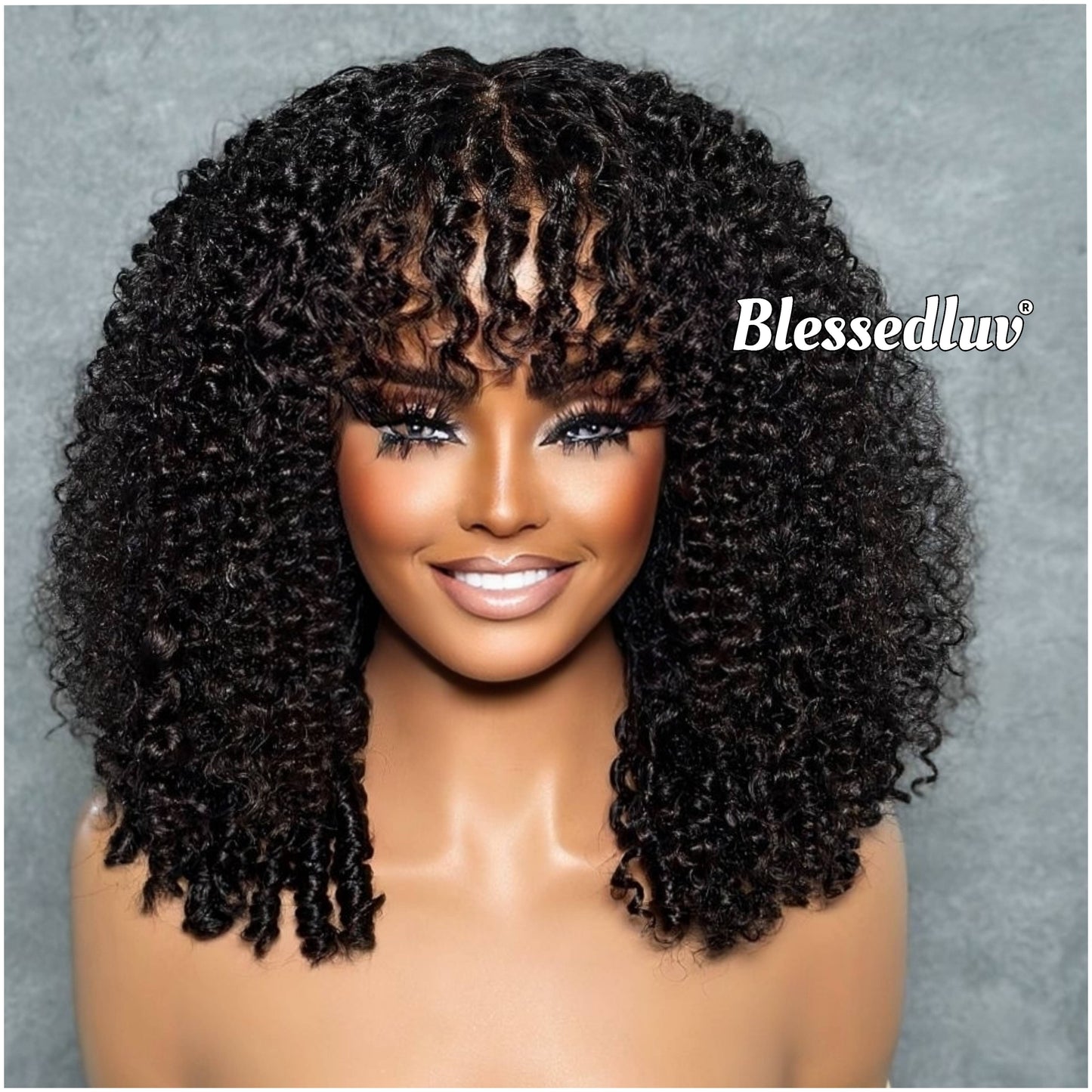 Zoey – Glueless Pixie Curly Bangs Wig, Ready to Wear-Blessedluv.com-Brazilianweave.com