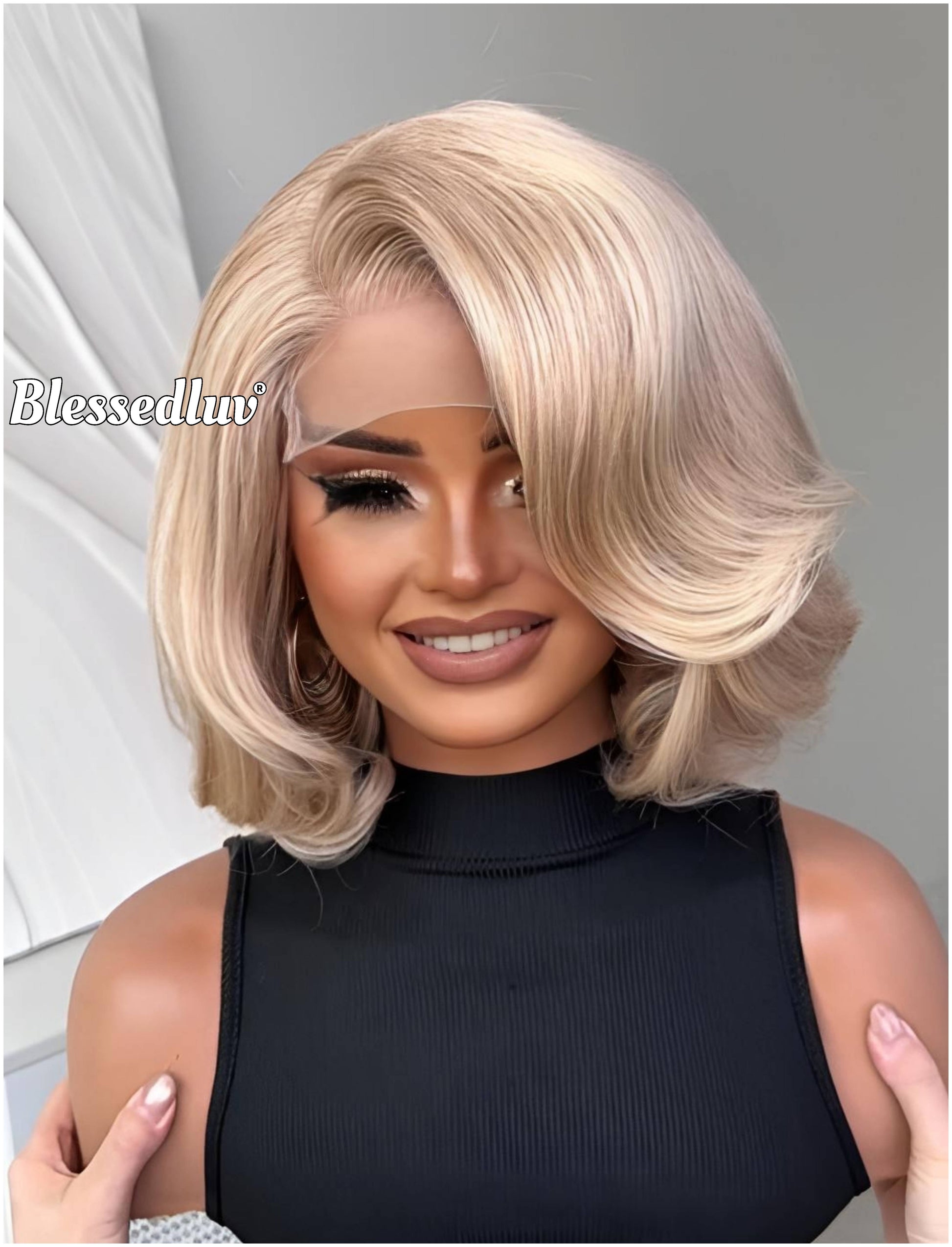 Becki – Balayage Blonde Glueless Layered HD 5x5 Closure Lace Wig in Honey, Ready to Wear-Blessedluv.com-Brazilianweave.com