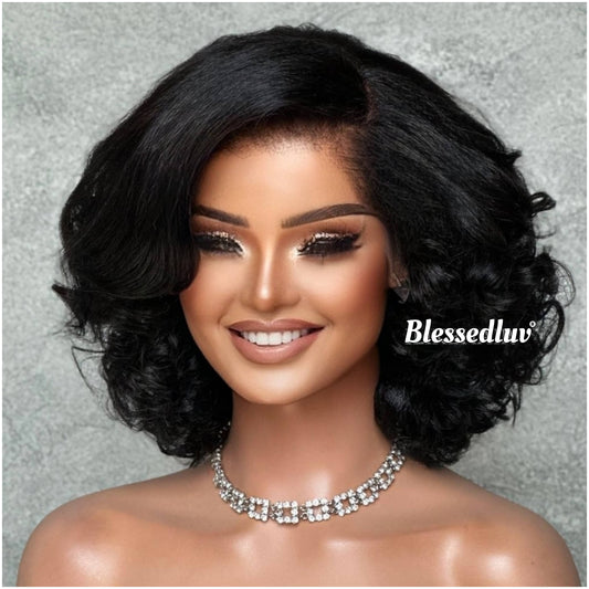 Isha - 4C Texture Bouncy Curl Ventilated Wig-Blessedluv.com-Brazilianweave.com