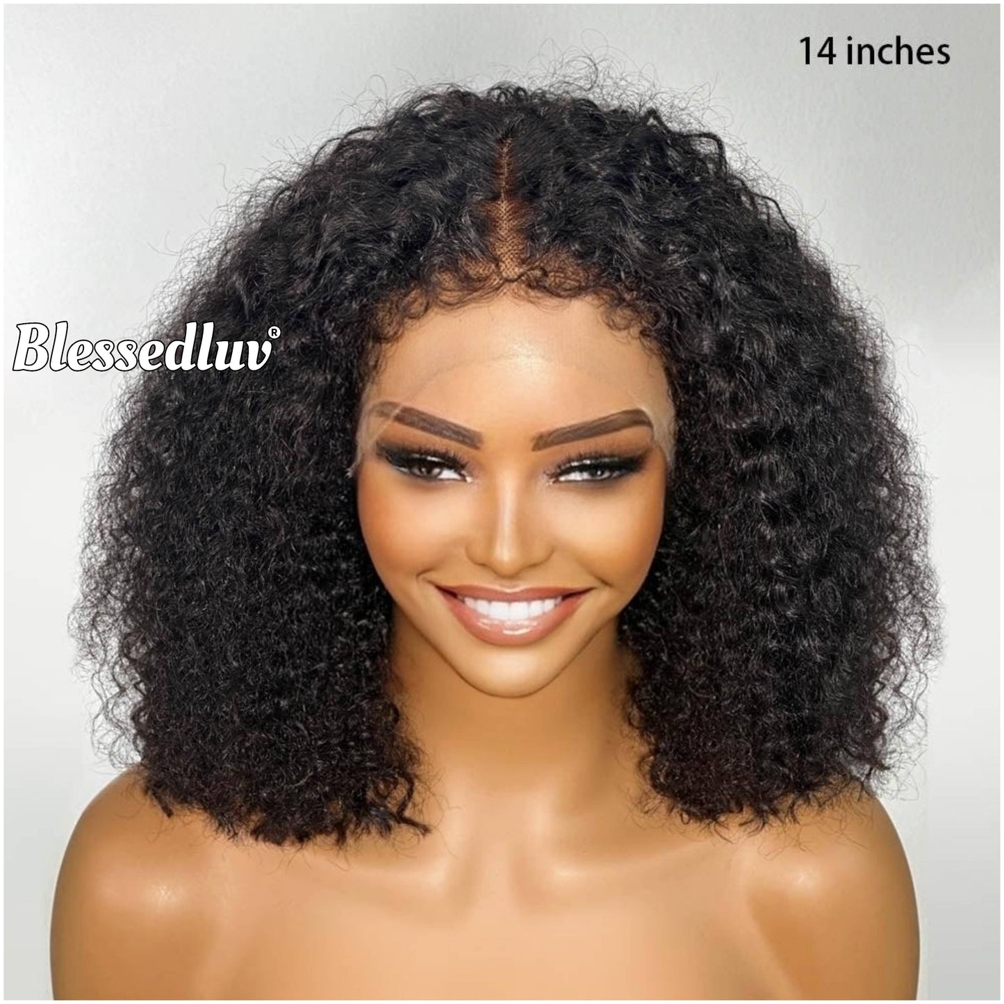 Victoria - Curly 360 Drawstring Frontal Kinky Straight Texture Ventilated Lace Wig-Blessedluv.com-Brazilianweave.com