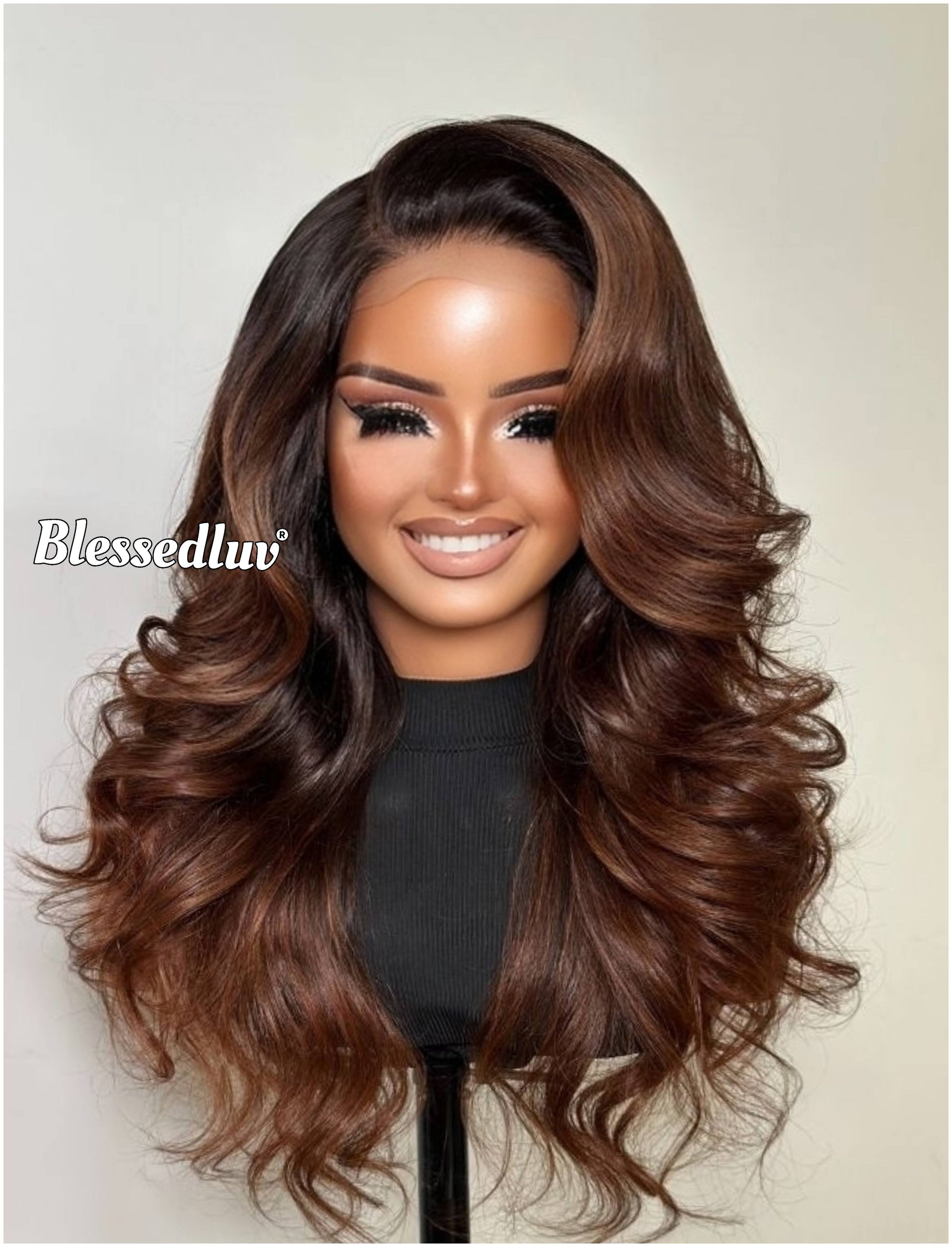 Emily – Ombre Glueless Layered HD 5x5 Closure Lace Wig, Ready to Wear-Blessedluv.com-Brazilianweave.com