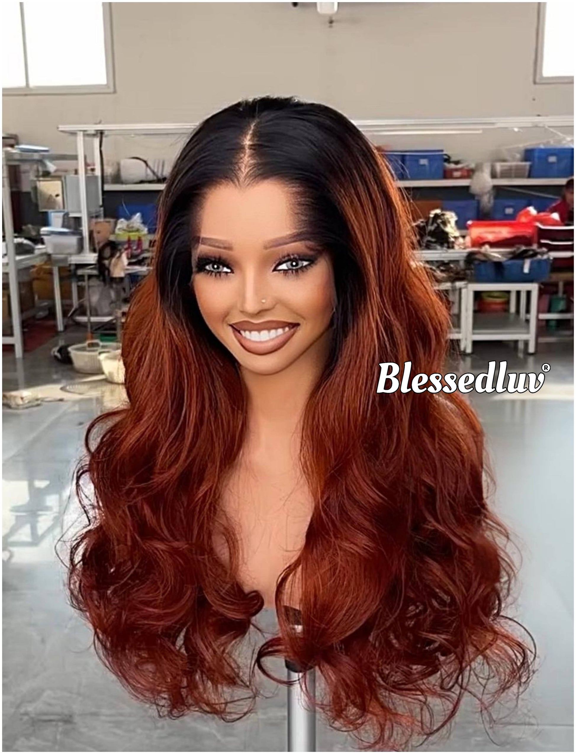 Autumn – Ginger Ombré Custom HD Wig | Choose Lagos or Standard Hairline-Wig-Blessedluv.com-Brazilianweave.com