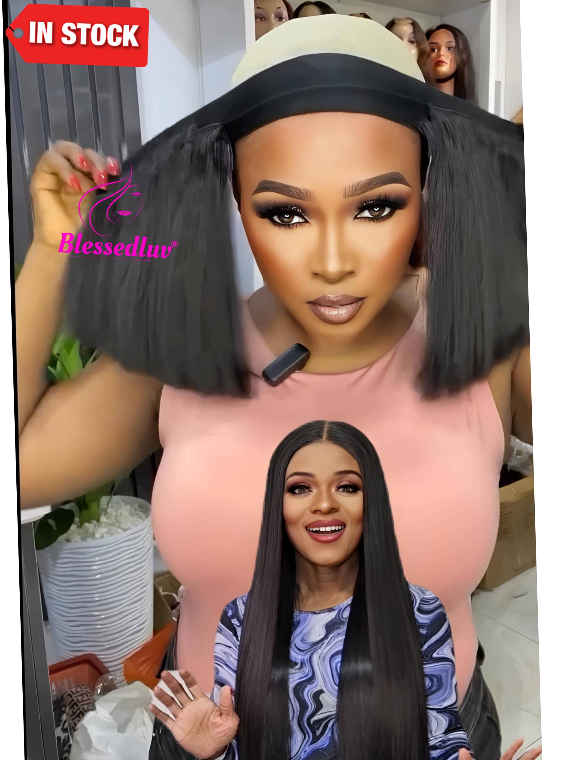 Bob Band Wig - Human Hair-Blessedluv.com-Brazilianweave.com