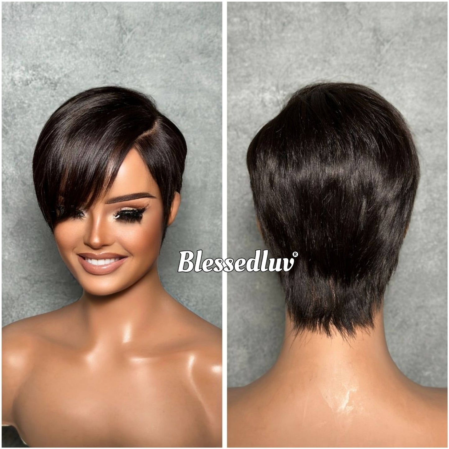 Kelly – Pixie Cut Glueless Full Lace Wig, Ready to Wear-Blessedluv.com-Brazilianweave.com