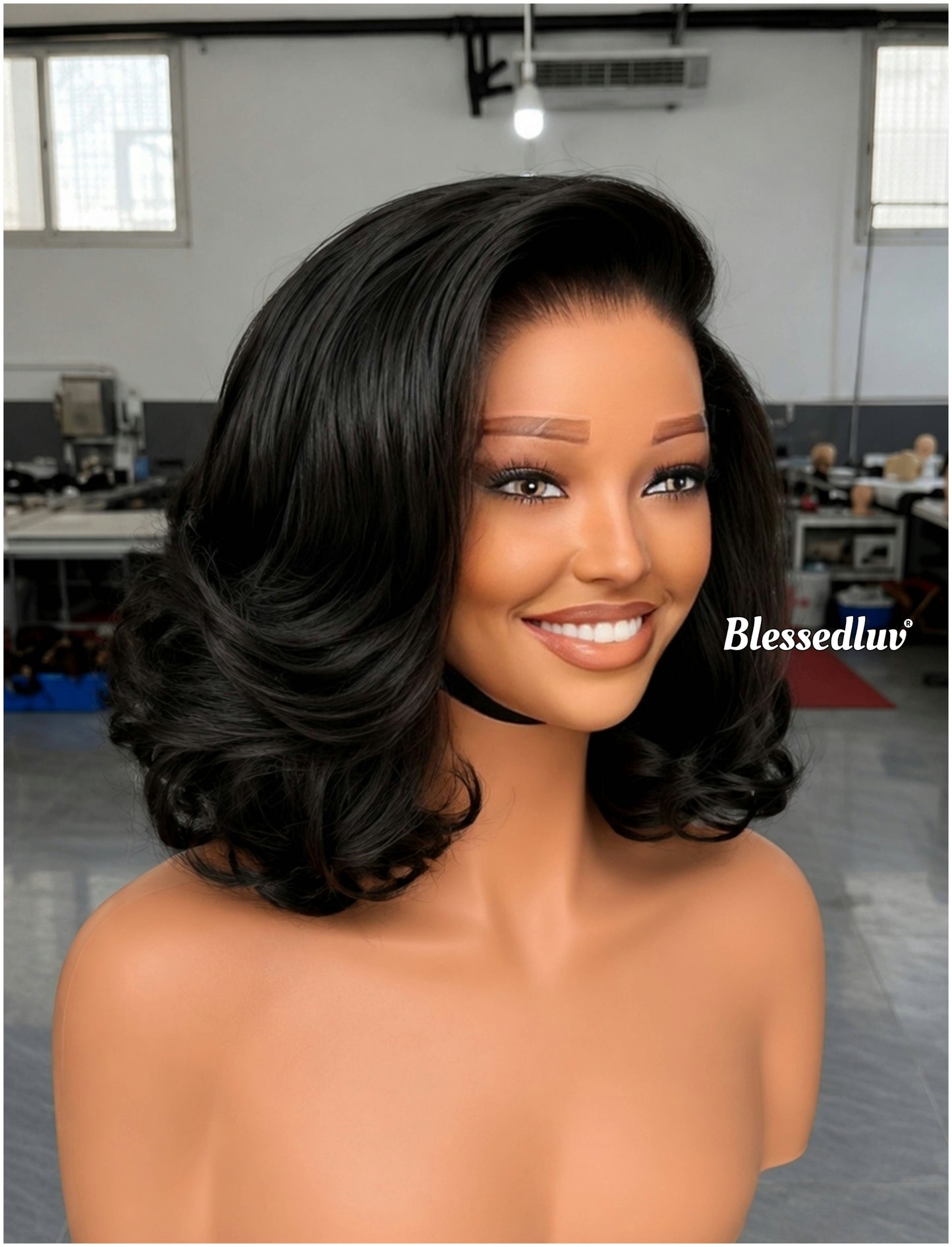 Megan – Blowout Glueless Layered  Closure Lace Wig, Ready to Wear