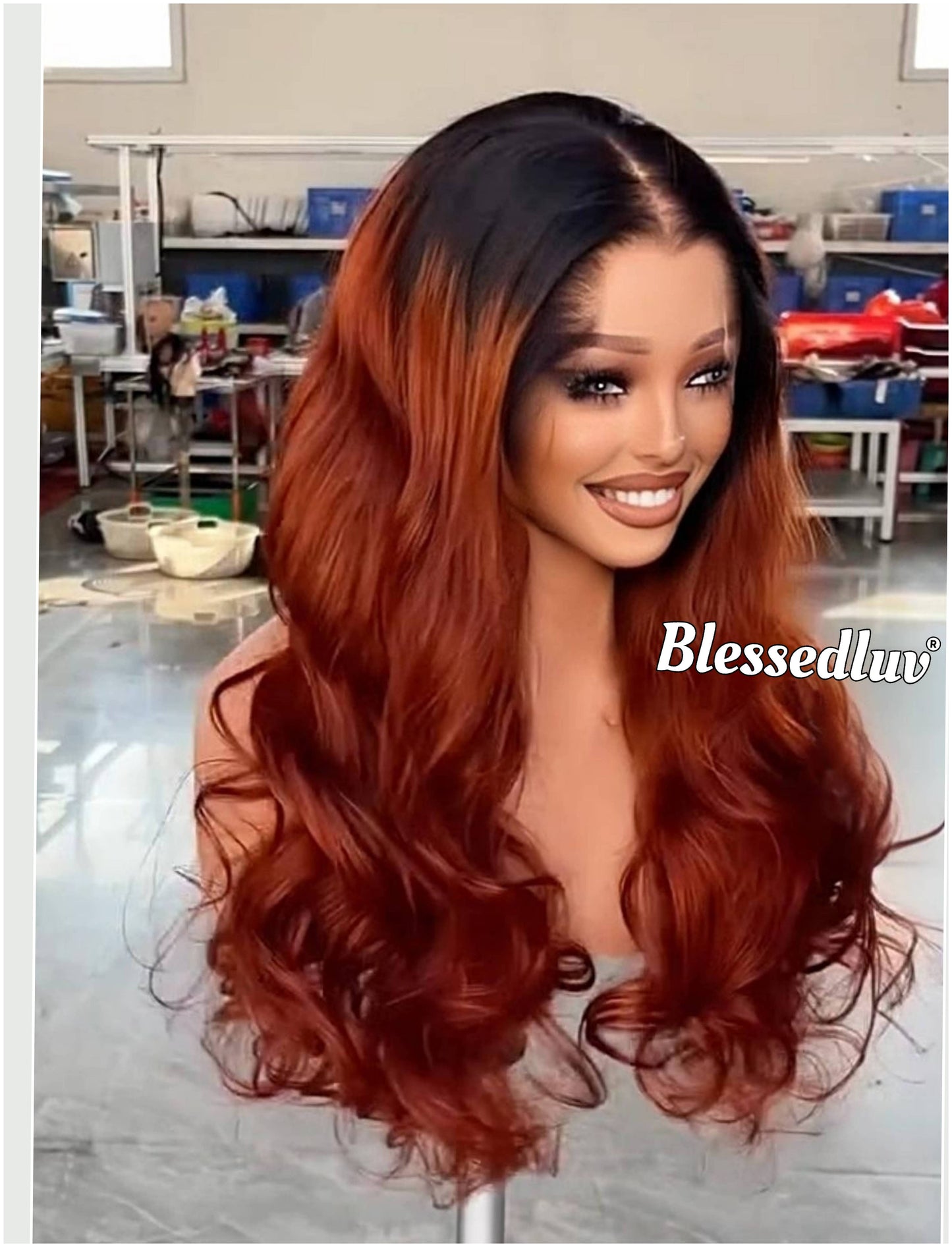 Autumn – Ginger Ombré Custom HD Wig | Choose Lagos or Standard Hairline-Wig-Blessedluv.com-Brazilianweave.com