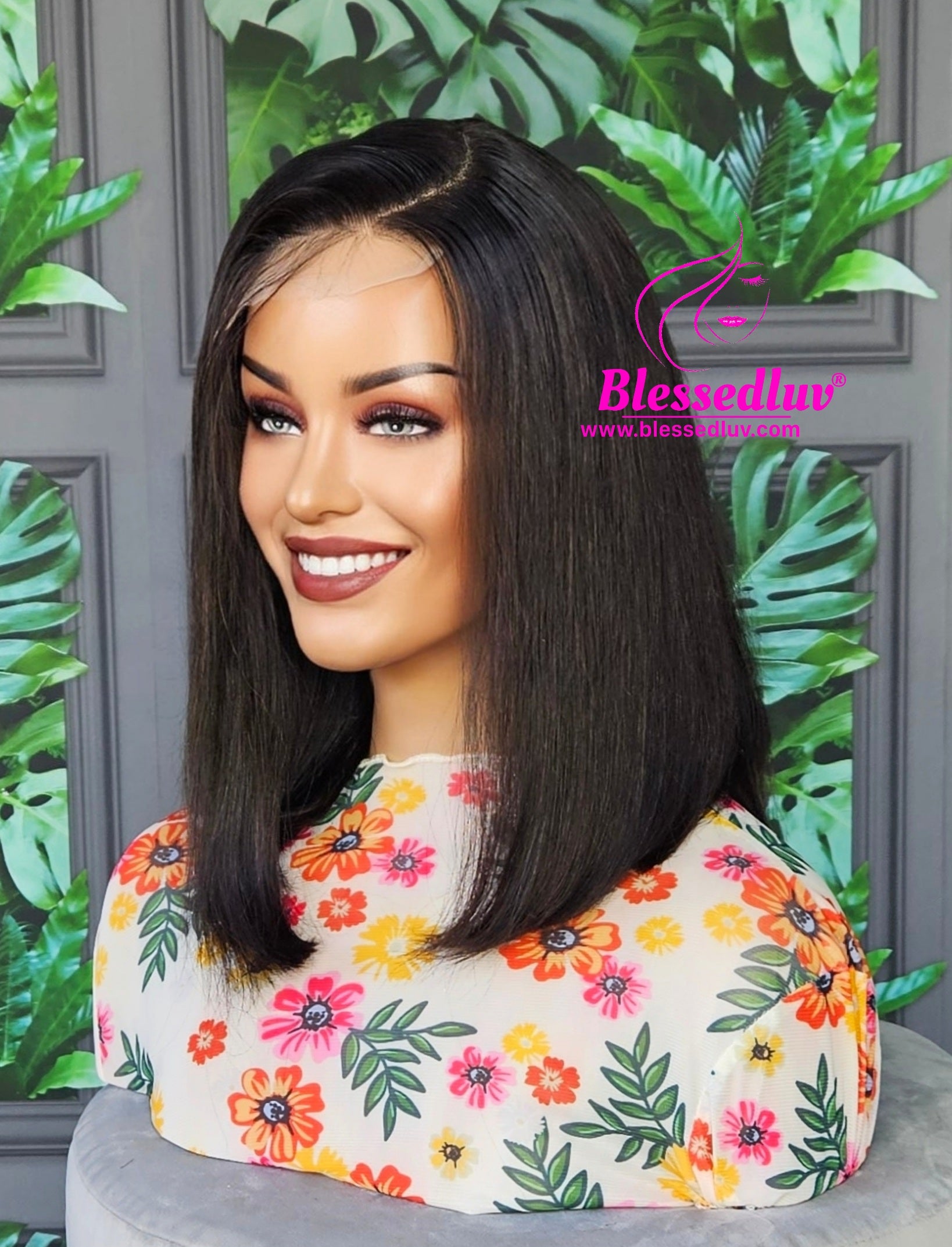 Spain - Luxury Raw Hair - Double Drawn Closure Bob Wig-WIG-www.blessedluv.com-Brazilianweave.com