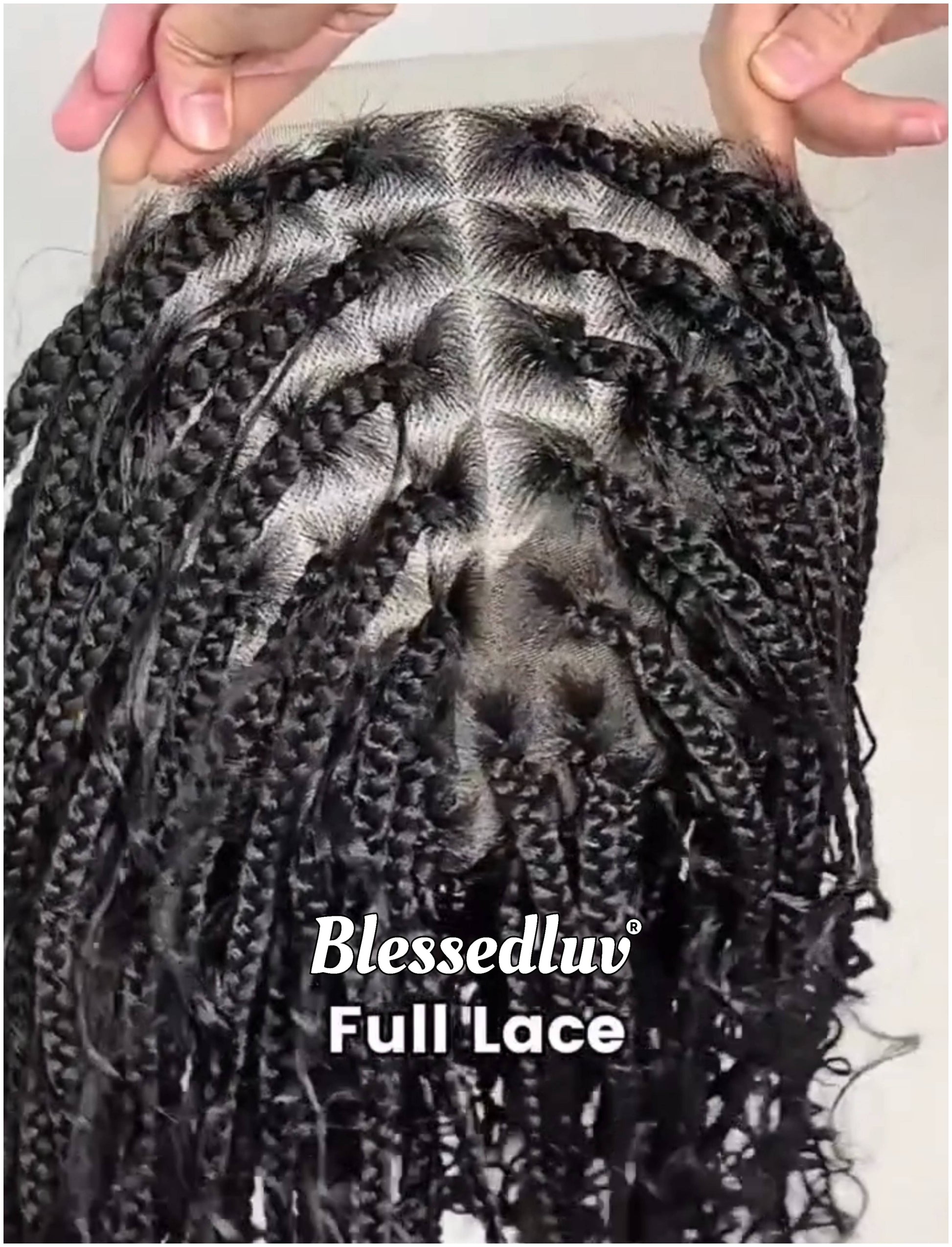 Bola - Shoulder Length Boho Knotless Braids Full Lace HD Wig – Adjustable Drawstring-Wig-Blessedluv.com-Brazilianweave.com