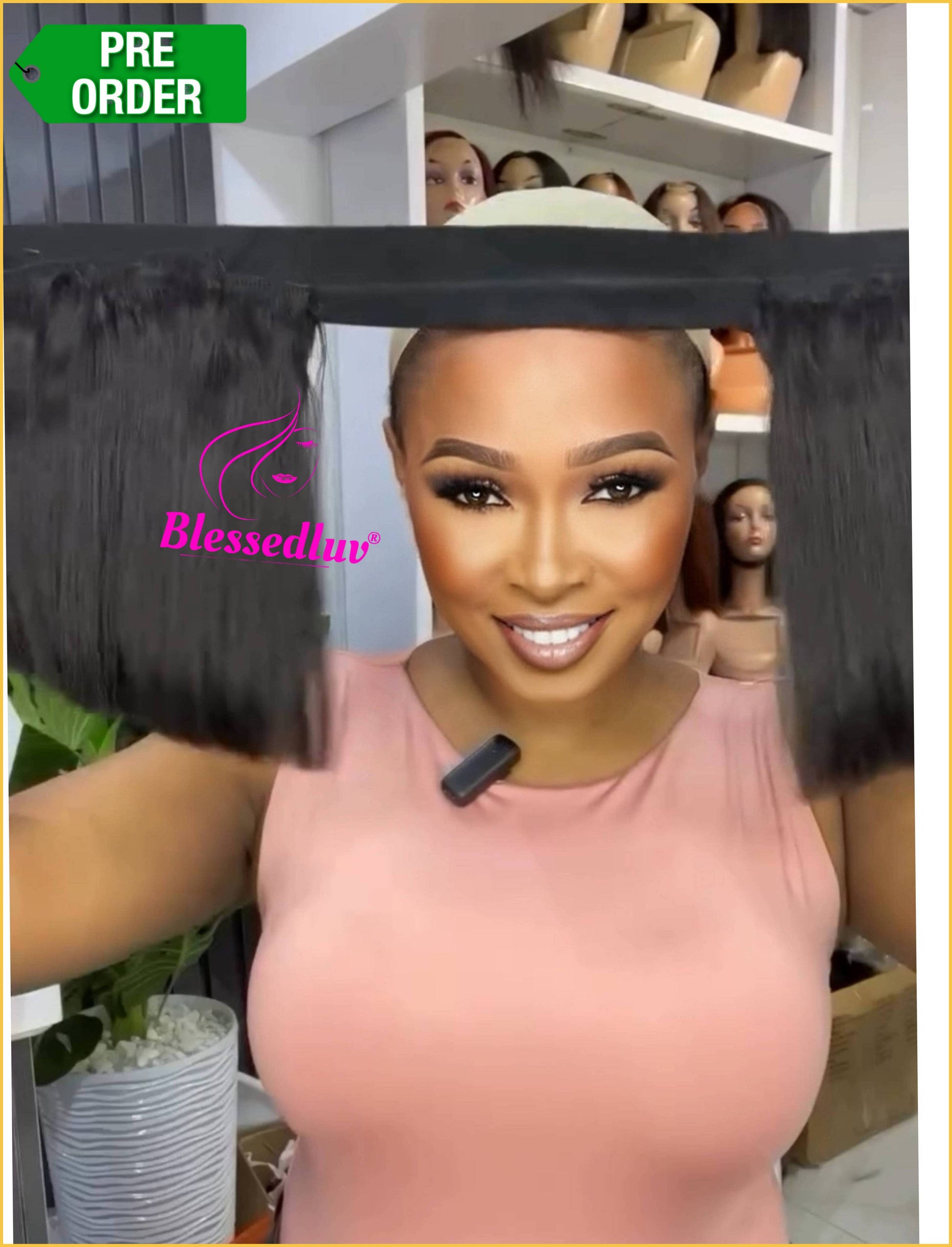 Bob Band Wig - Human Hair-Blessedluv.com-Brazilianweave.com