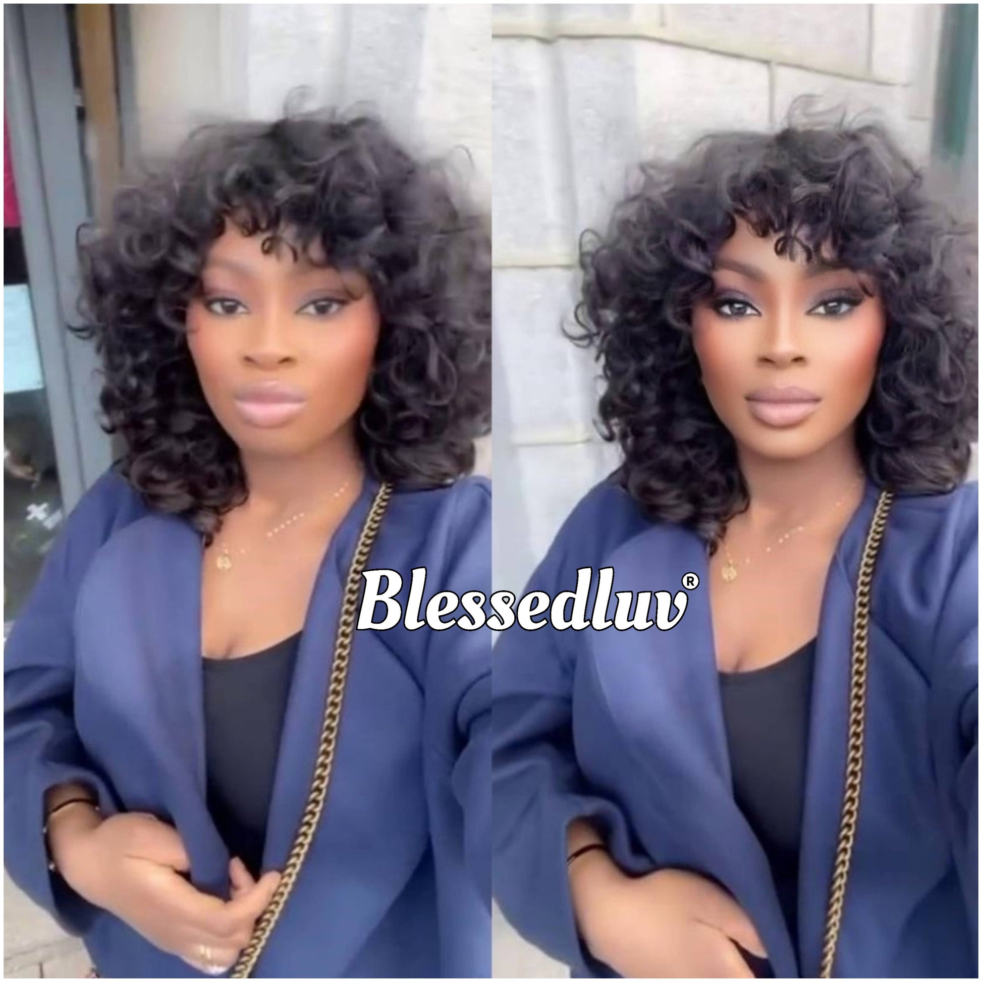 Nora - Glueless curly Bangs Wear & Go Wig-Wig-Blessedluv.com-Brazilianweave.com