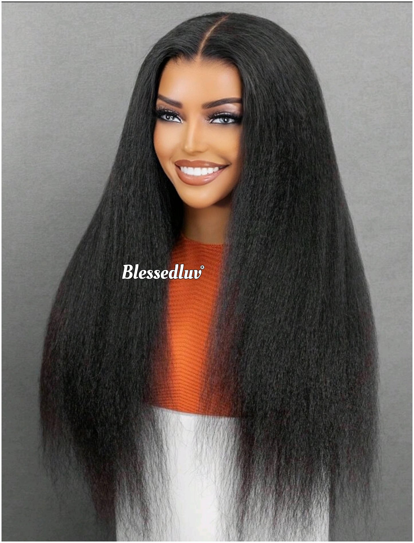 Adriana - Kinky Yaki Textured Glueless Wig-Blessedluv.com-Brazilianweave.com