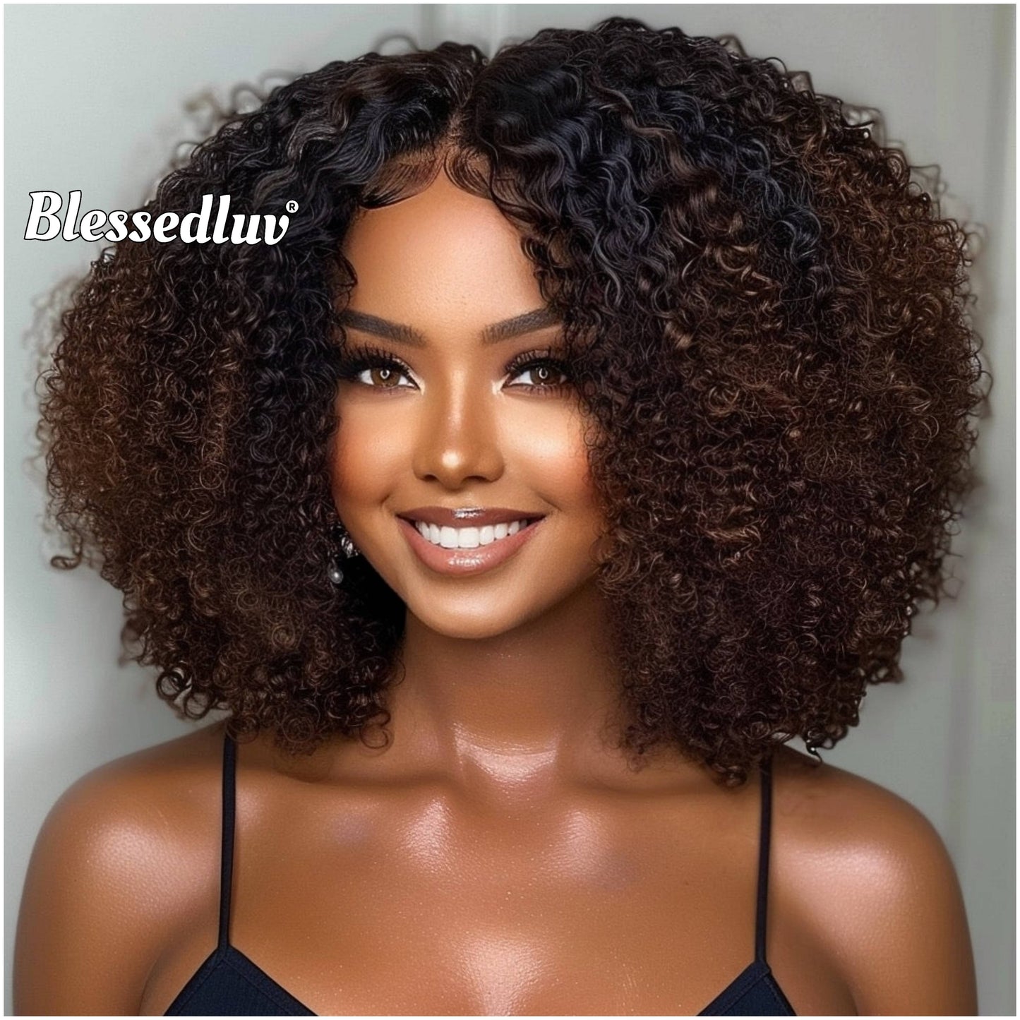 Ari - Kinky Curly Ombré Texture Wig - 250%-Blessedluv.com-Brazilianweave.com