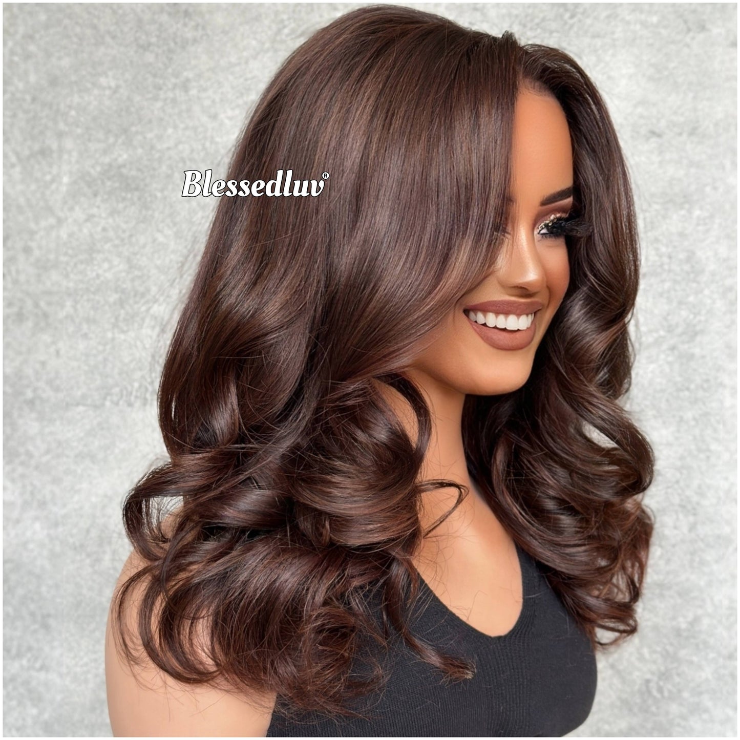 Beth – Glueless Layered Closure Lace Wig in Chocolate, Ready to Wear-Blessedluv.com-Brazilianweave.com