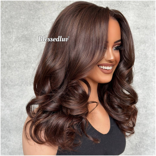 Beth – Glueless Layered Closure Lace Wig in Chocolate, Ready to Wear-Blessedluv.com-Brazilianweave.com