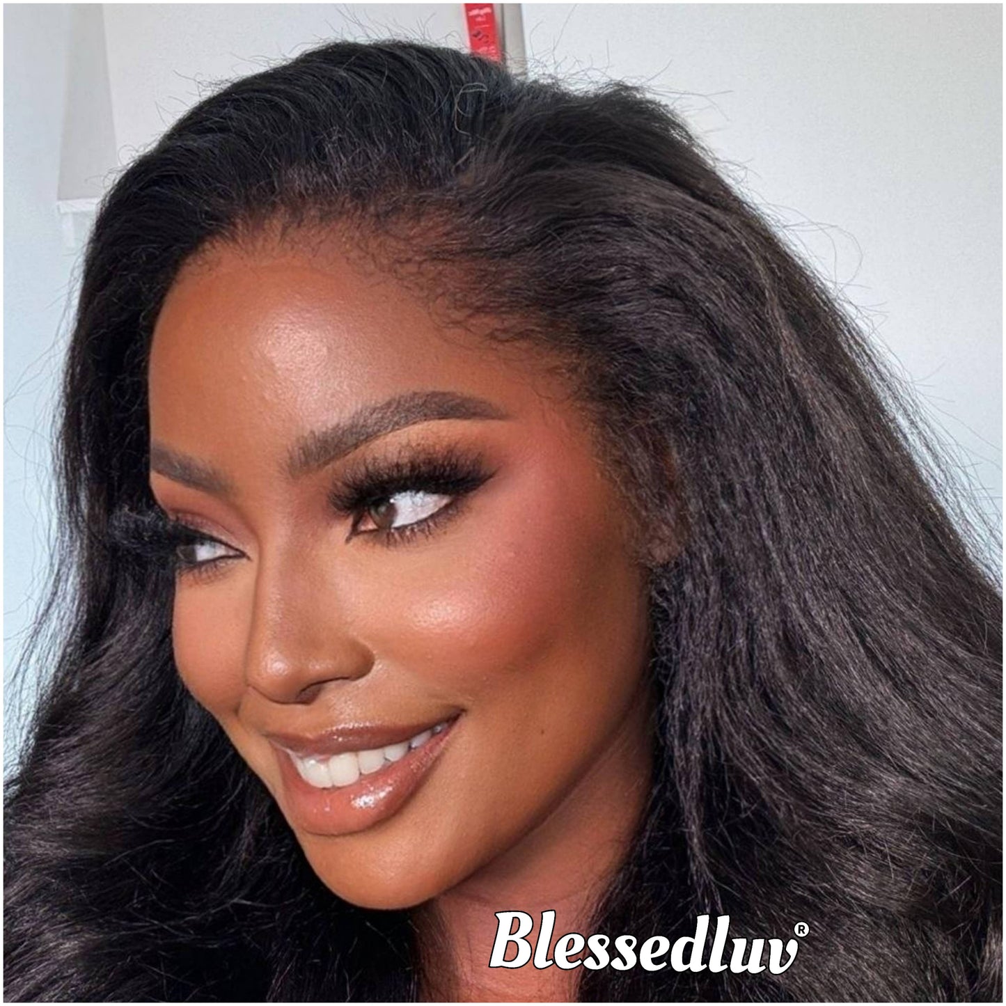 Layla - Kinky Straight Texture Ventilated Lace Wig-Blessedluv.com-Brazilianweave.com