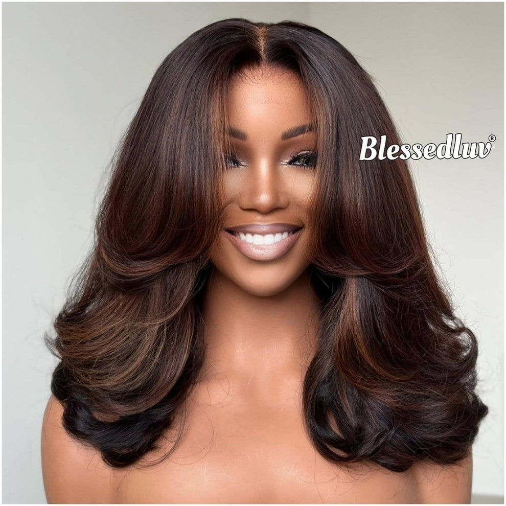 Bri – Glueless Layered HD Closure Lace Wig in Highlights, Ready to Wear-Blessedluv.com-Brazilianweave.com