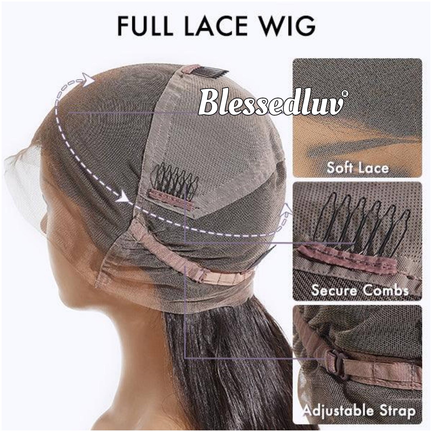Jane – Pixie Cut Dark Chocolate Full Lace Wig, Ready to Wear-Blessedluv.com-Brazilianweave.com