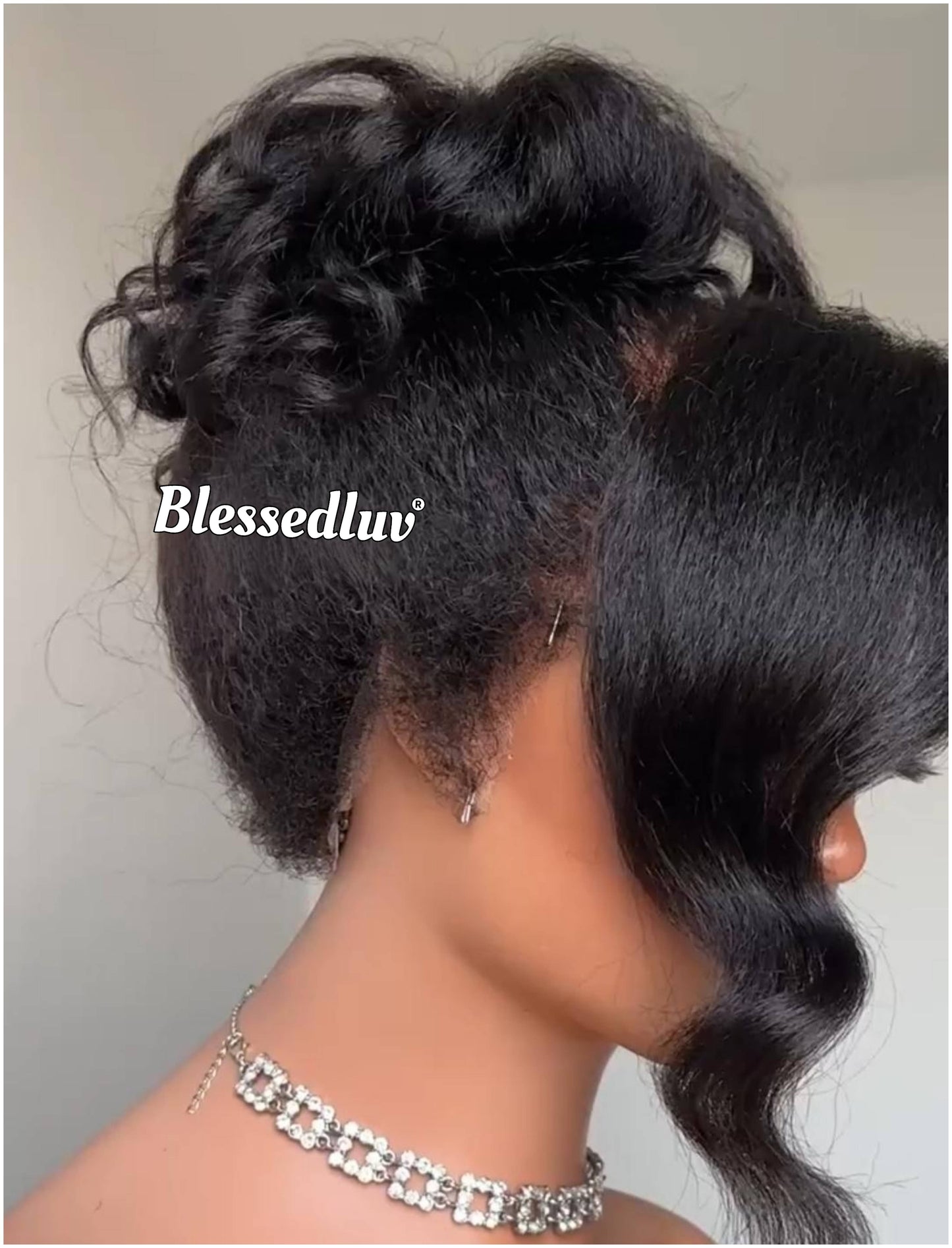 Zara - 360 Drawstring Frontal Kinky Straight Texture Ventilated Lace Wig-Blessedluv.com-Brazilianweave.com