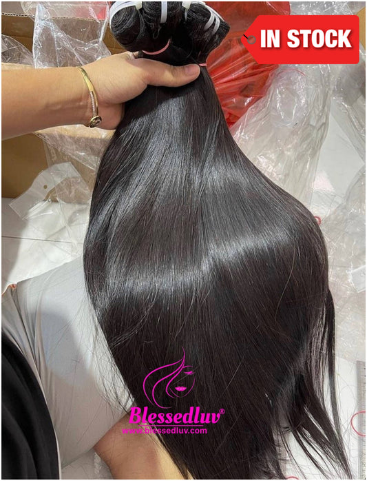 Donor Hair 1 - Luxury Bone Straight Super Double Drawn - Last 5 Years+ -SALE STOCK-Hair Extensions-www.blessedluv.com-Brazilianweave.com