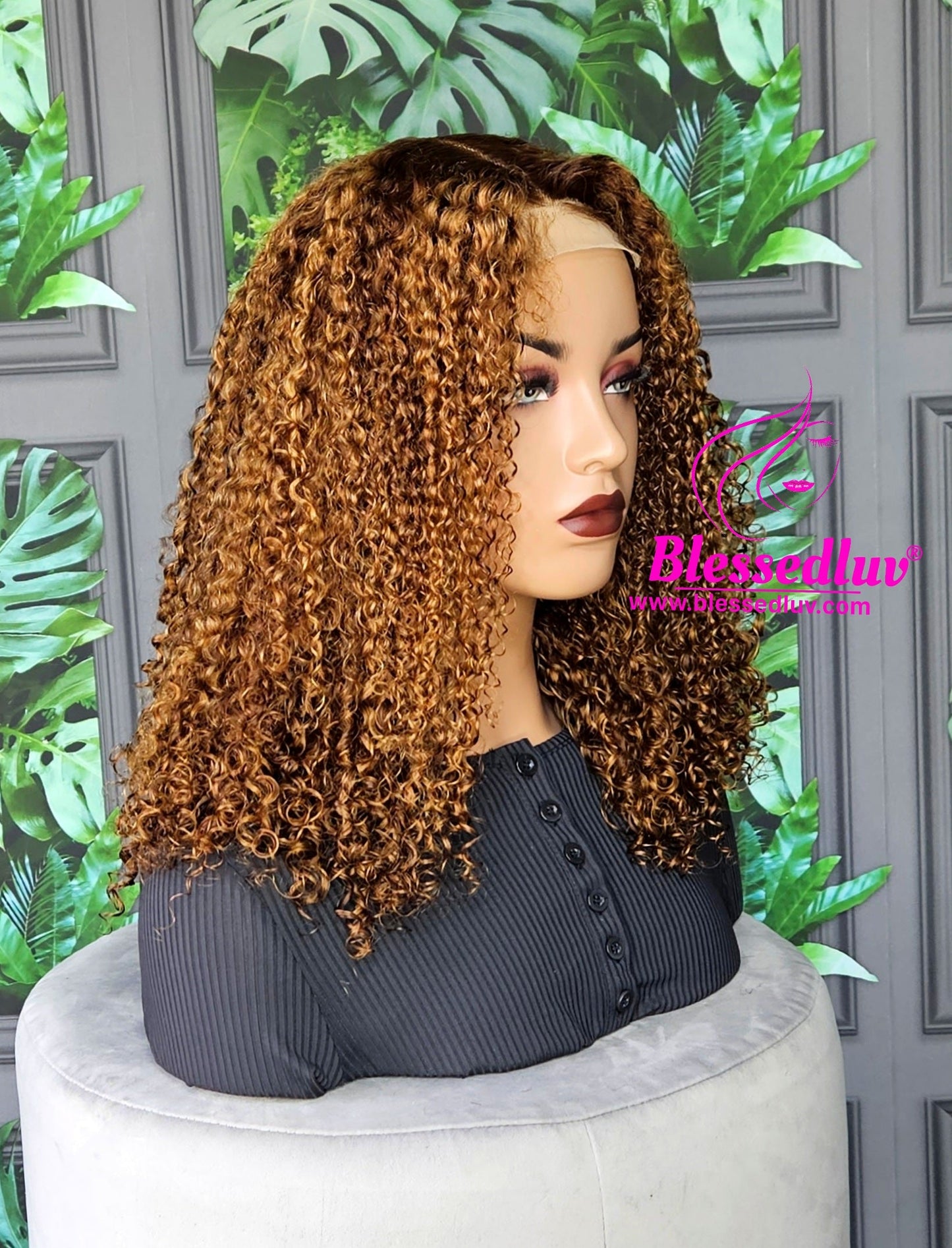 London - Luxury Curly Balayage Lace Closure Wig - Center Parting-WIG-www.blessedluv.com-Brazilianweave.com