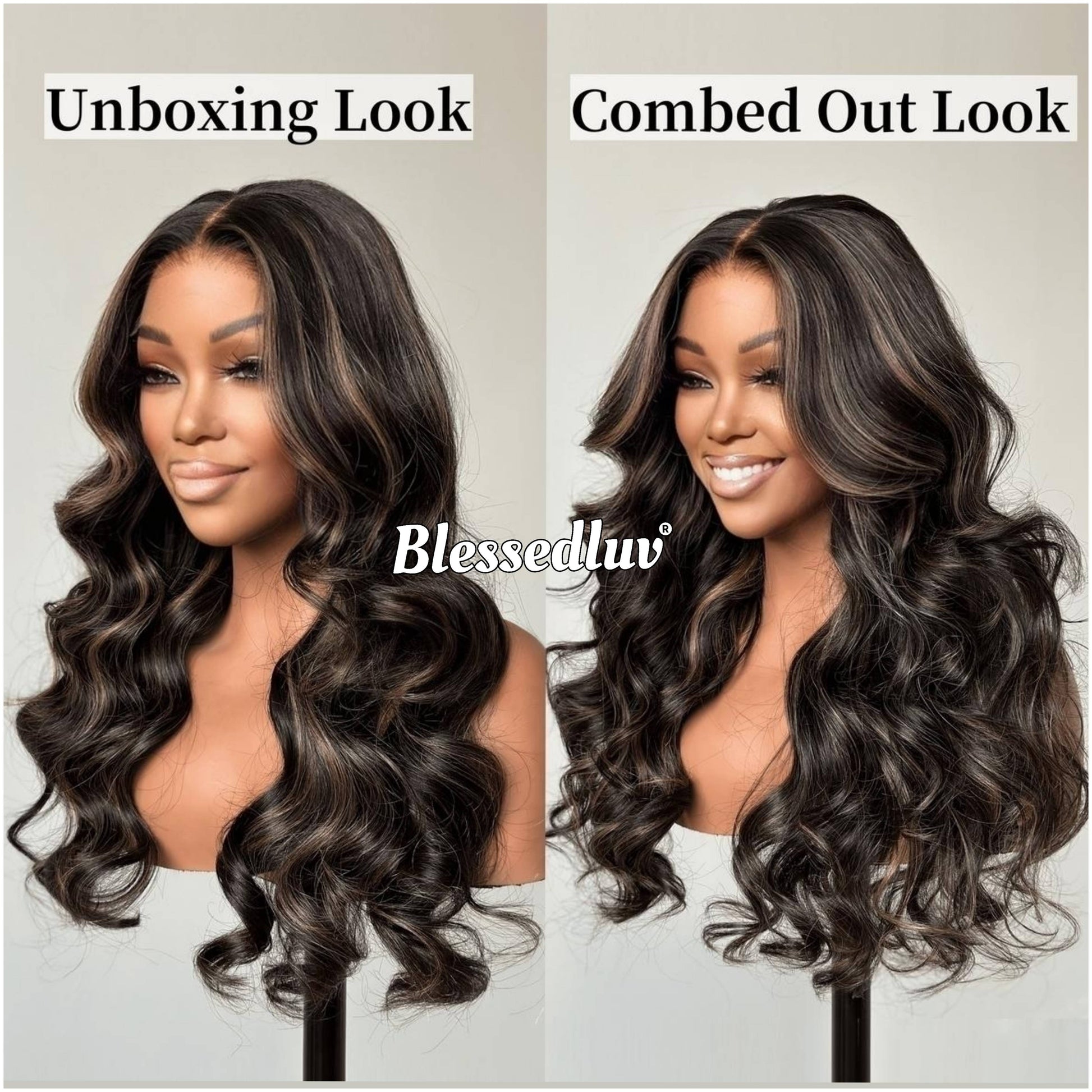 Sienna – Glueless Layered HD 5x5 Closure Lace Wig in Highlights, Ready to Wear-Blessedluv.com-Brazilianweave.com