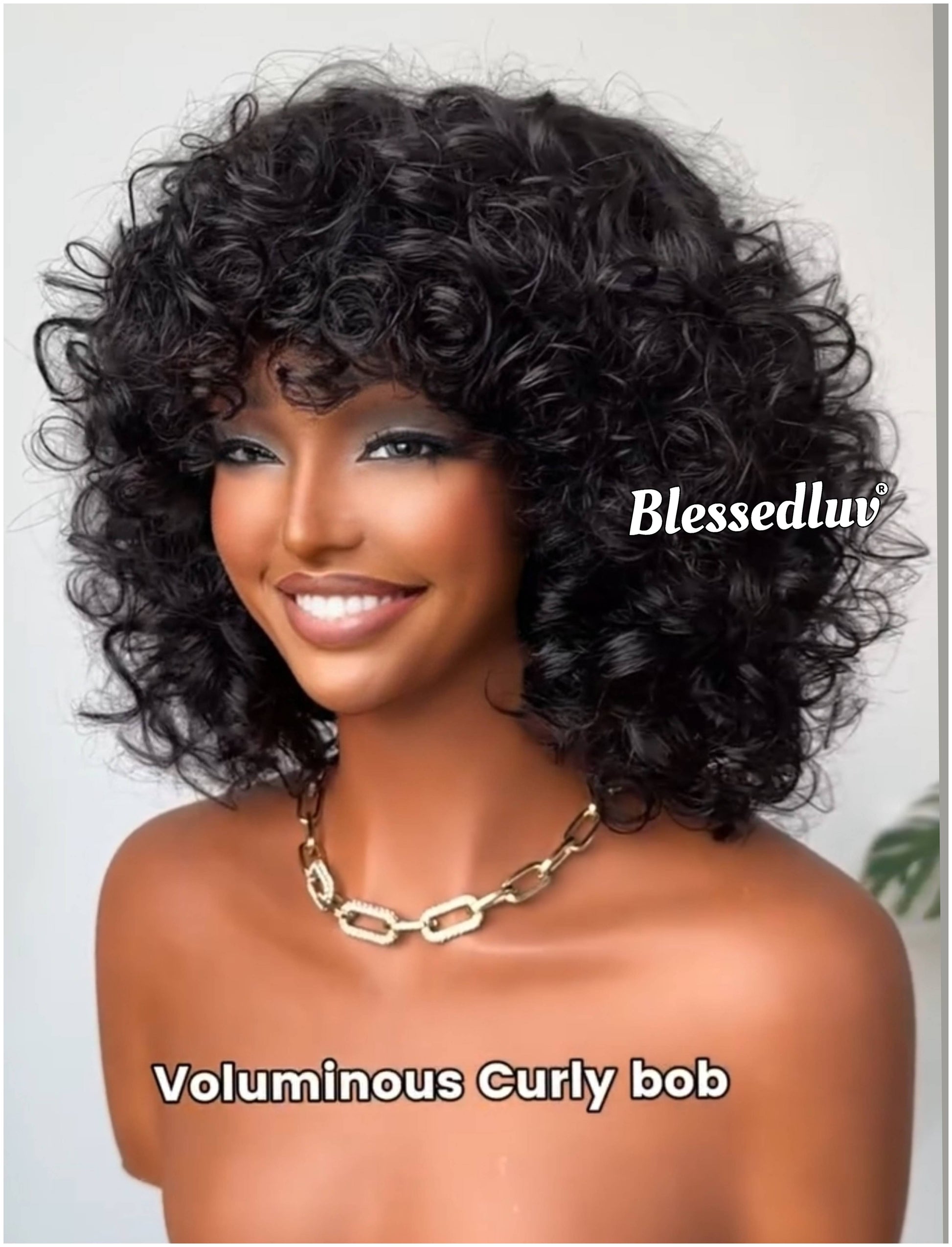 Sade - Glueless curly Bangs Wear & Go Wig-Wig-Blessedluv.com-Brazilianweave.com