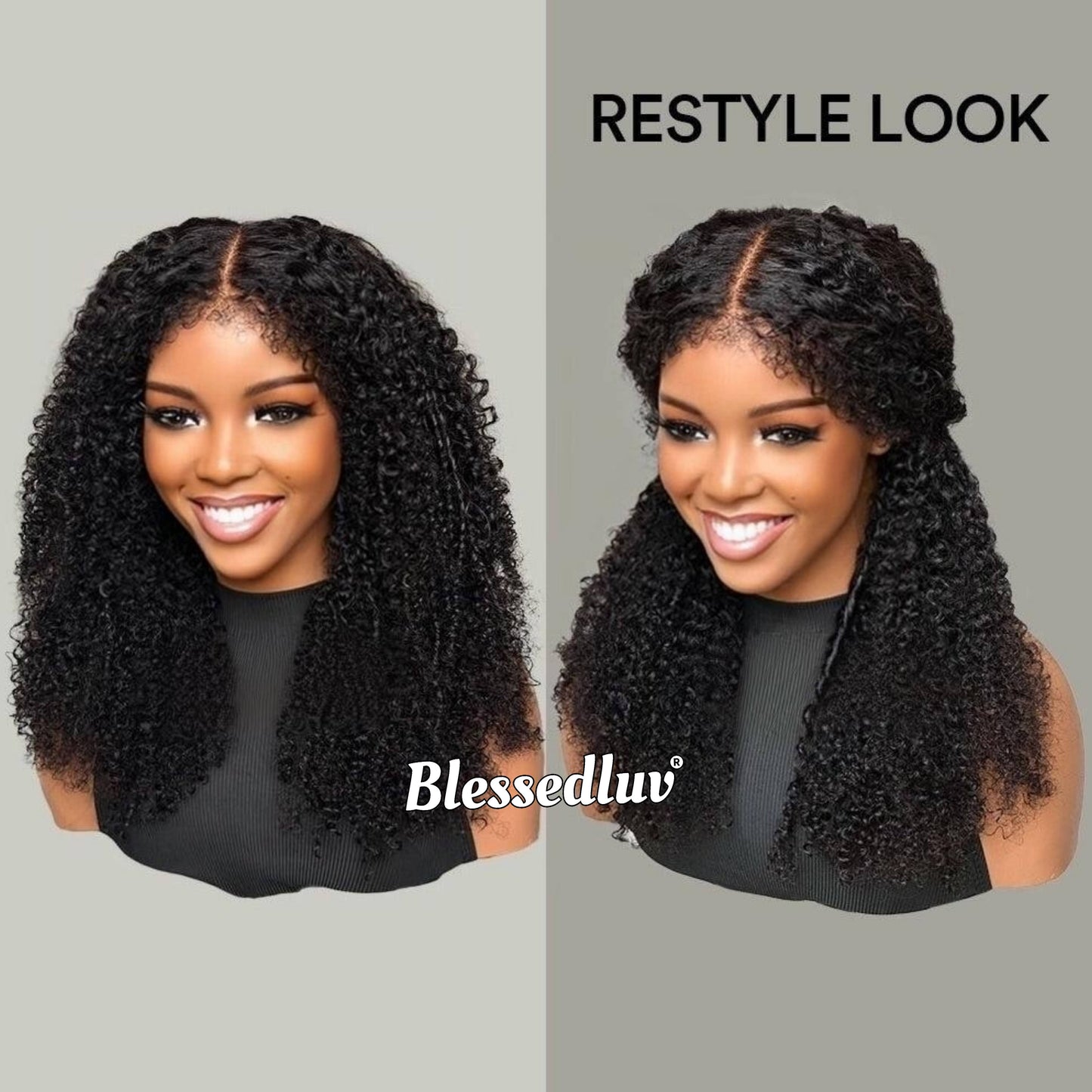 Ngozi - 3C Texture Ventilated Kinky Wig-Blessedluv.com-Brazilianweave.com